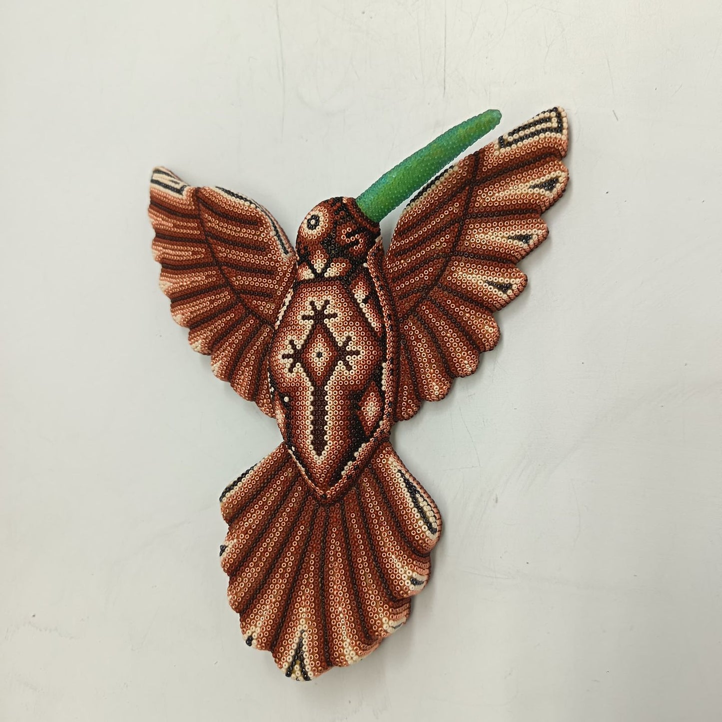 Mexican Huichol Hand Beaded Hummingbird By Isandro Villa Lopez PP9225