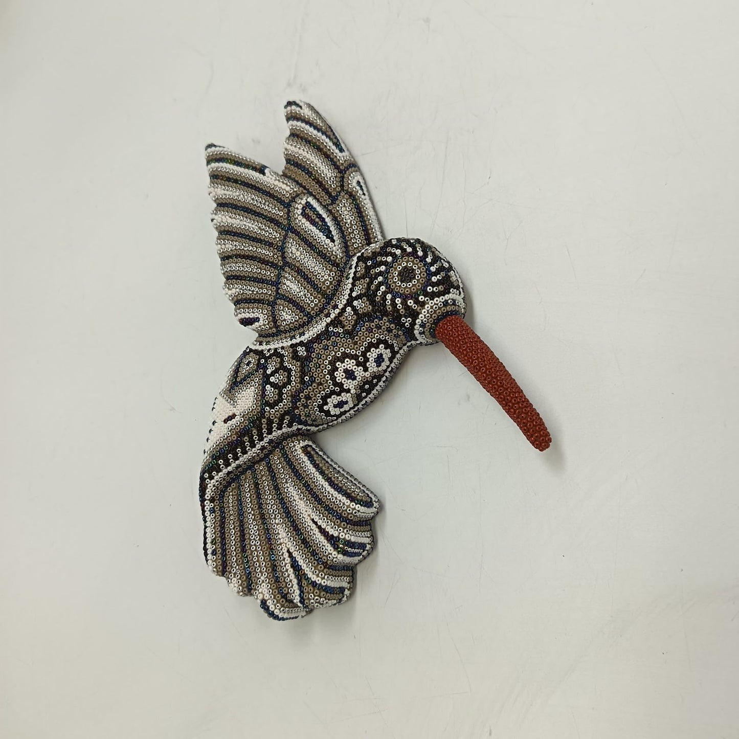 Mexican Huichol Hand Beaded Hummingbird By Isandro Villa Lopez PP9226