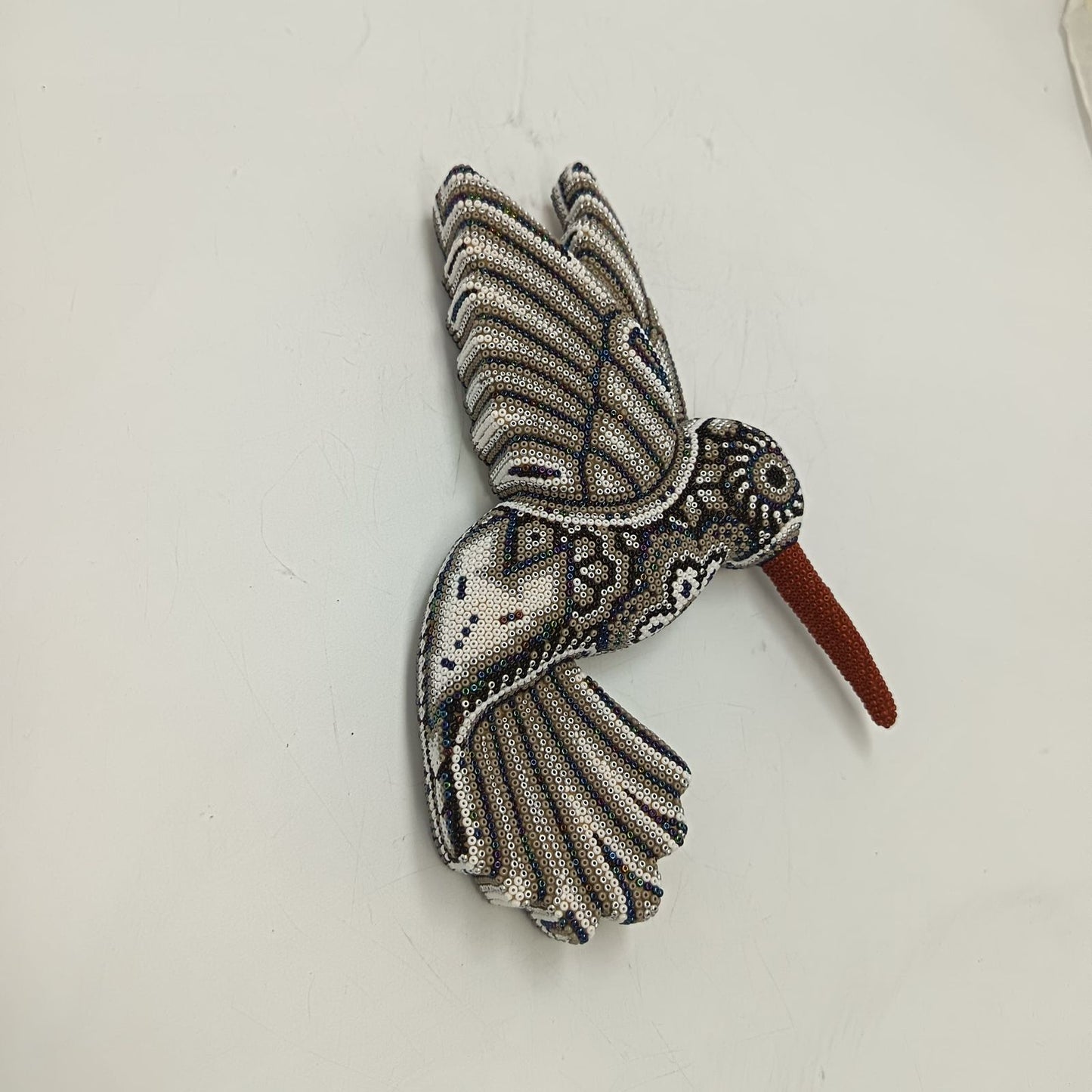 Mexican Huichol Hand Beaded Hummingbird By Isandro Villa Lopez PP9226