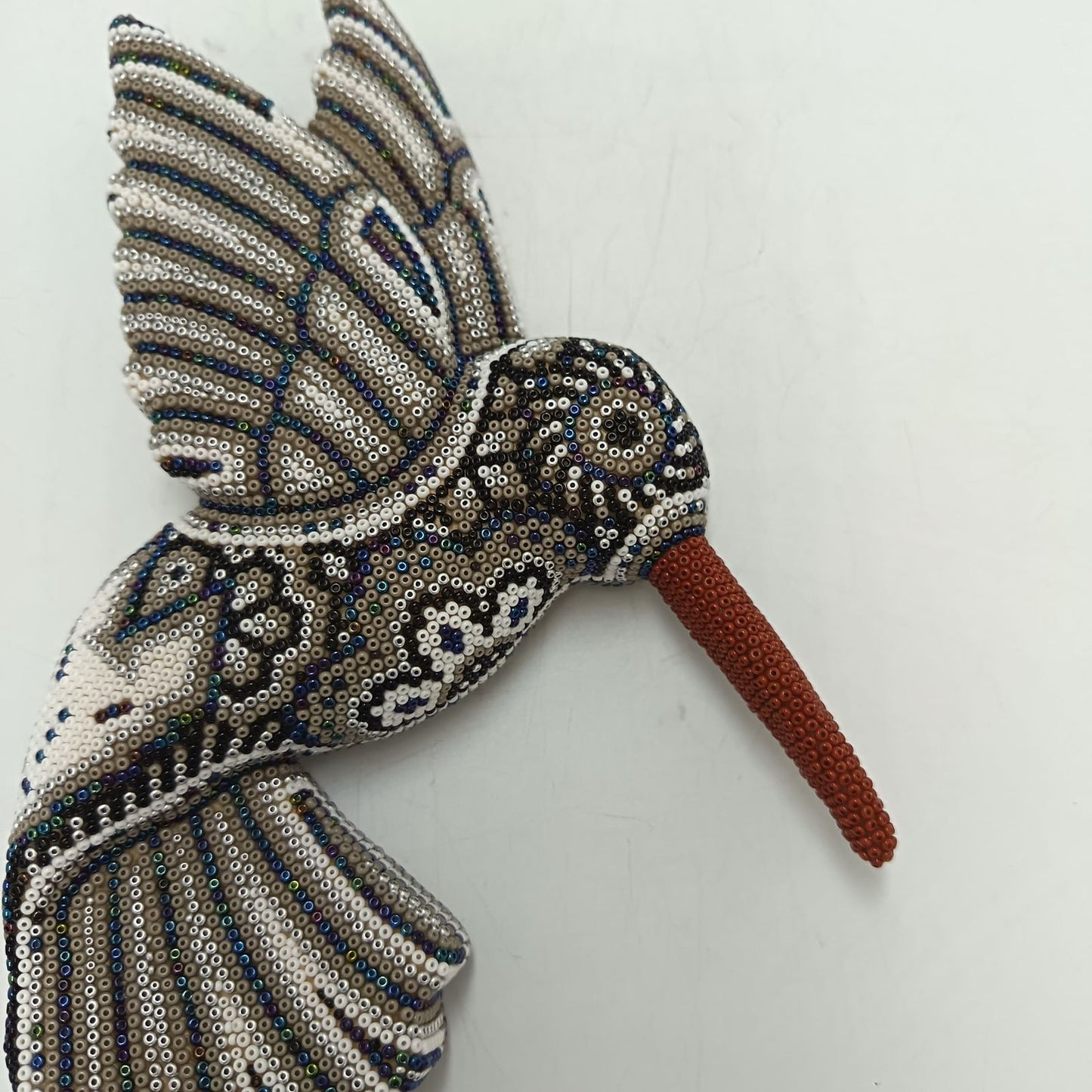 Mexican Huichol Hand Beaded Hummingbird By Isandro Villa Lopez PP9226
