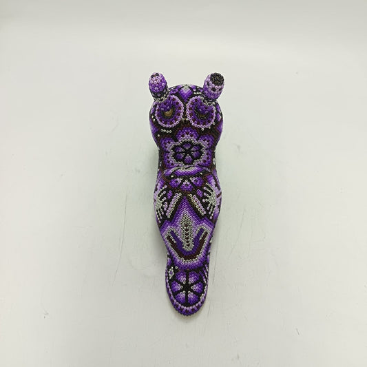 Mexican Huichol Hand Beaded Art, Caterpillar By Isandro Villa Lopez PP9233