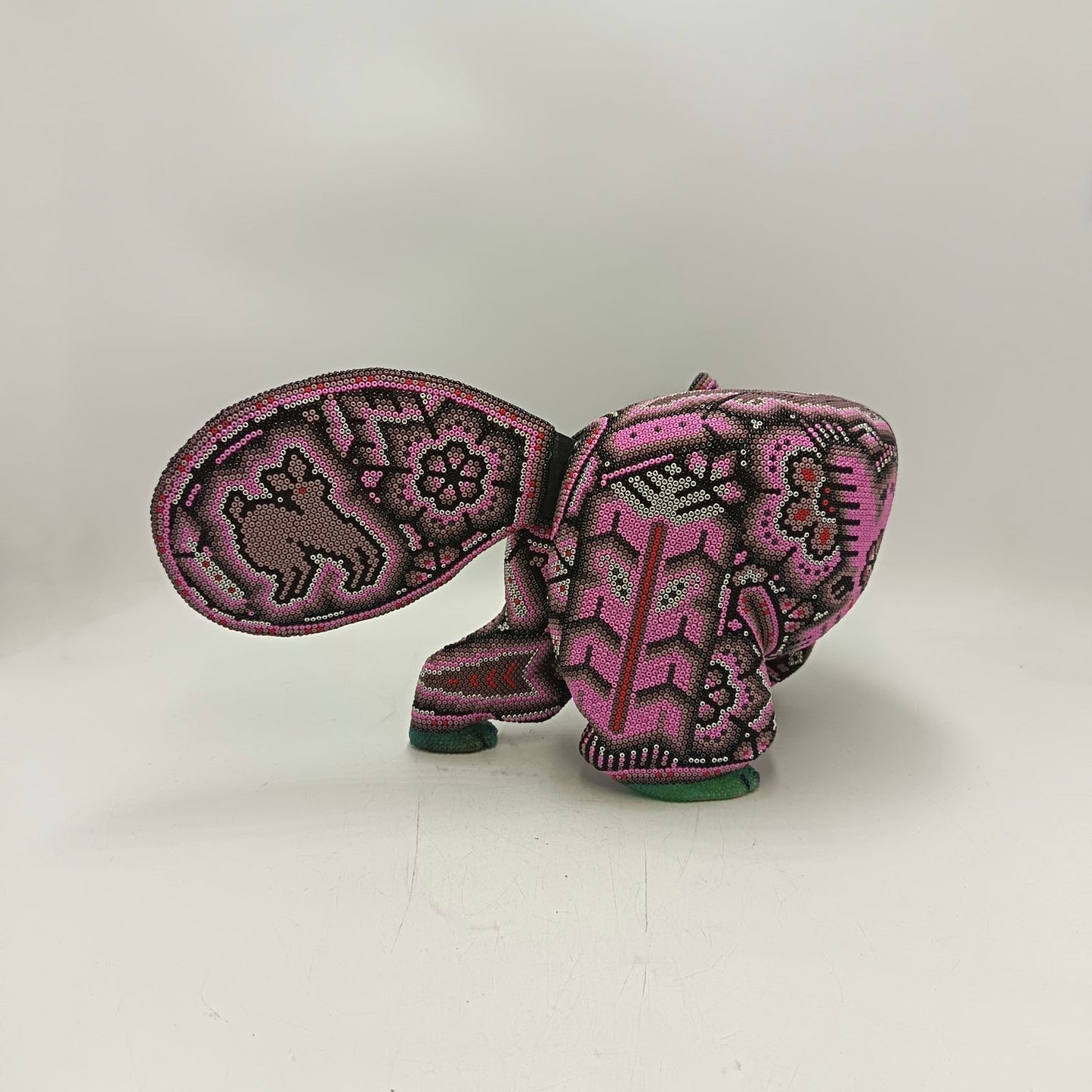 Mexican Huichol Hand Beaded Art, Anteater By Isandro Villa Lopez PP9243