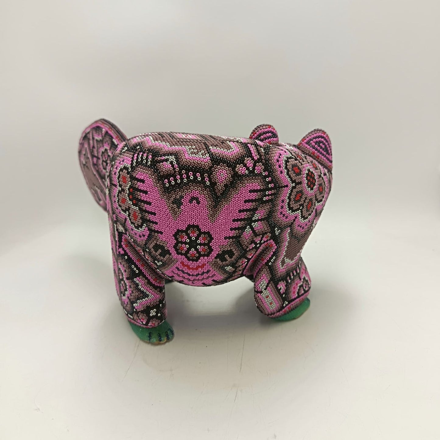 Mexican Huichol Hand Beaded Art, Anteater By Isandro Villa Lopez PP9243