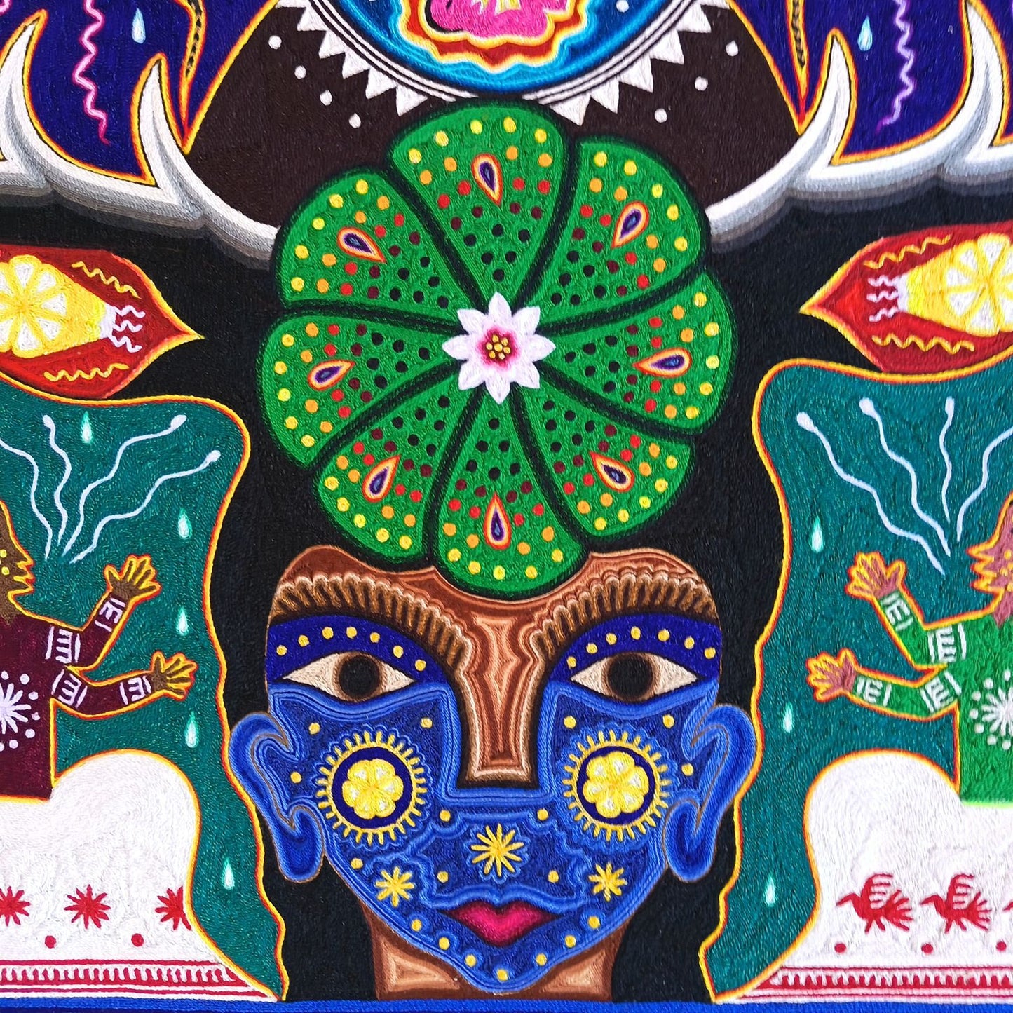 Huichol Indian Yarn Painting by Samuel Hernandez PP9247