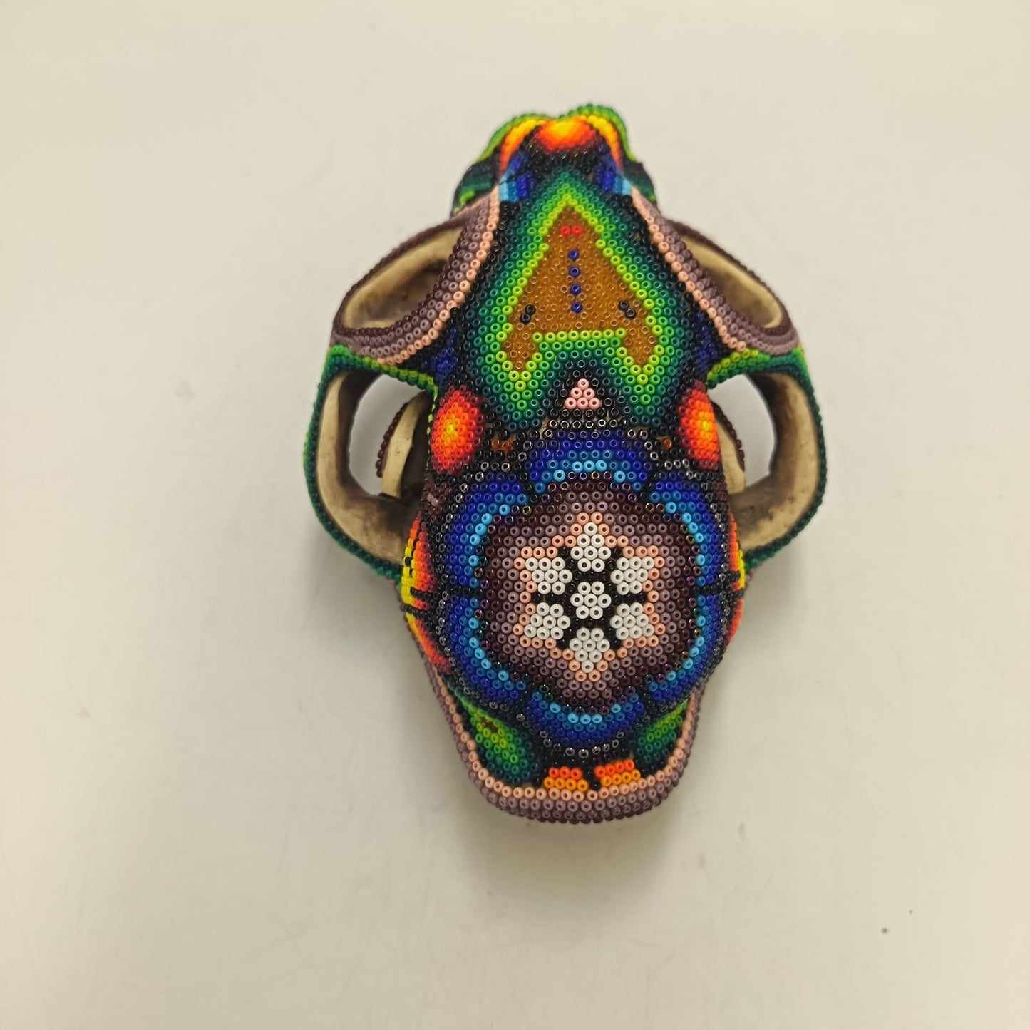 Mexican Huichol Hand Beaded Wildcat By Honorio Villa Lopez PP9275 Oaxaca