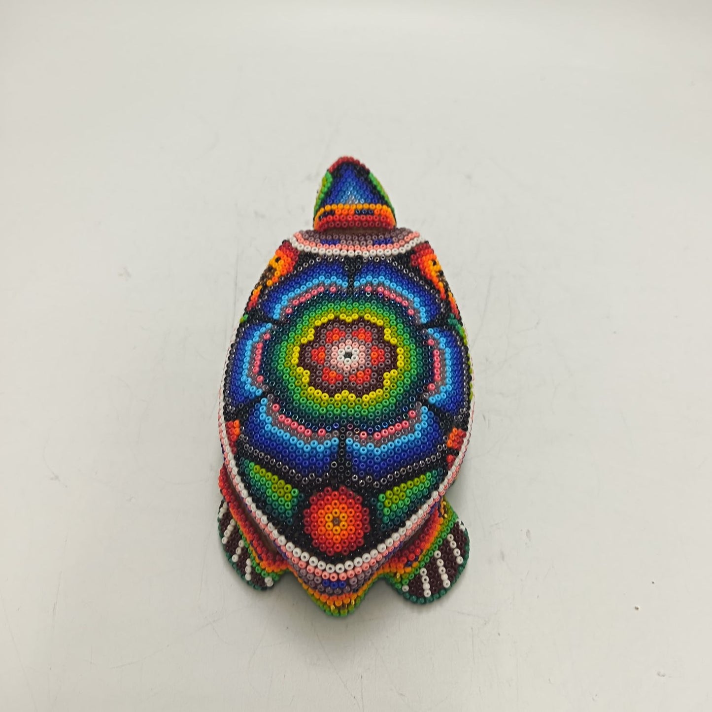 Mexican Huichol Hand Beaded Turtle Jeweler By Honorio Villa Lopez PP9280
