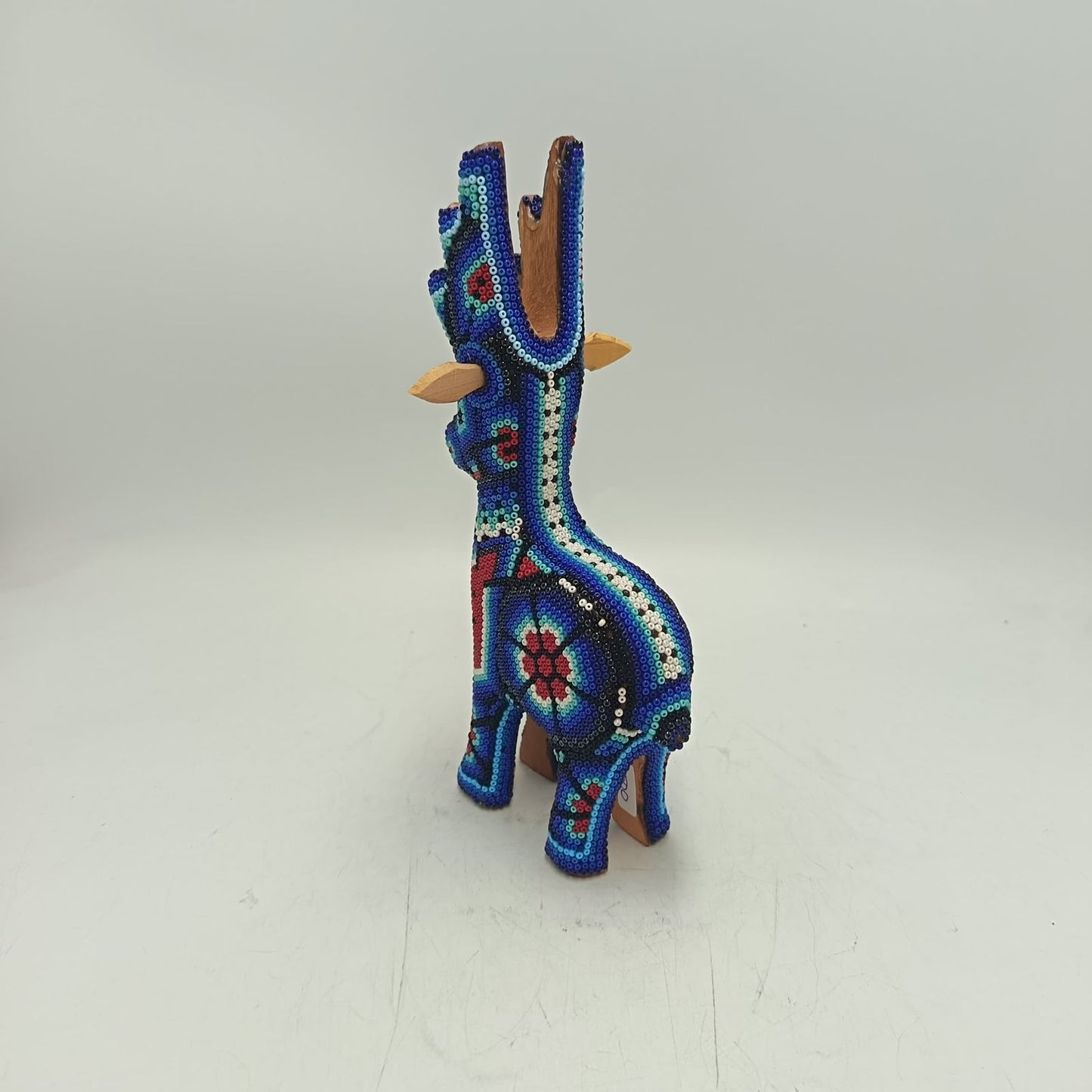 Mexican Folk Art Huichol Beaded Deer By Honorio Villa Lopez PP9286