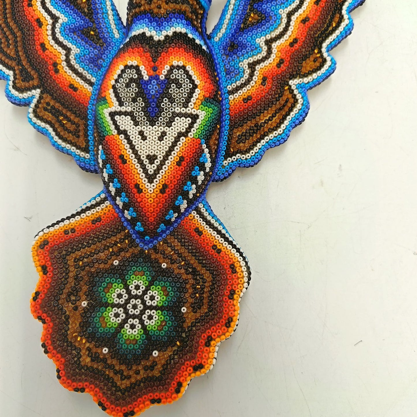 Mexican Huichol Hand Beaded Hummingbird By Santos Bautista PP9331