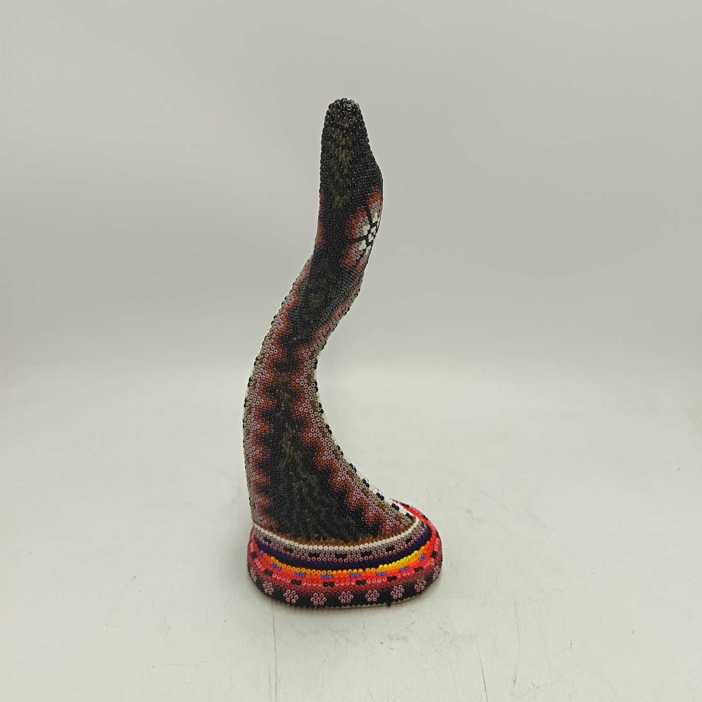 Mexican Folk Art Huichol Beaded Whale Tail By Santos Bautista PP9339