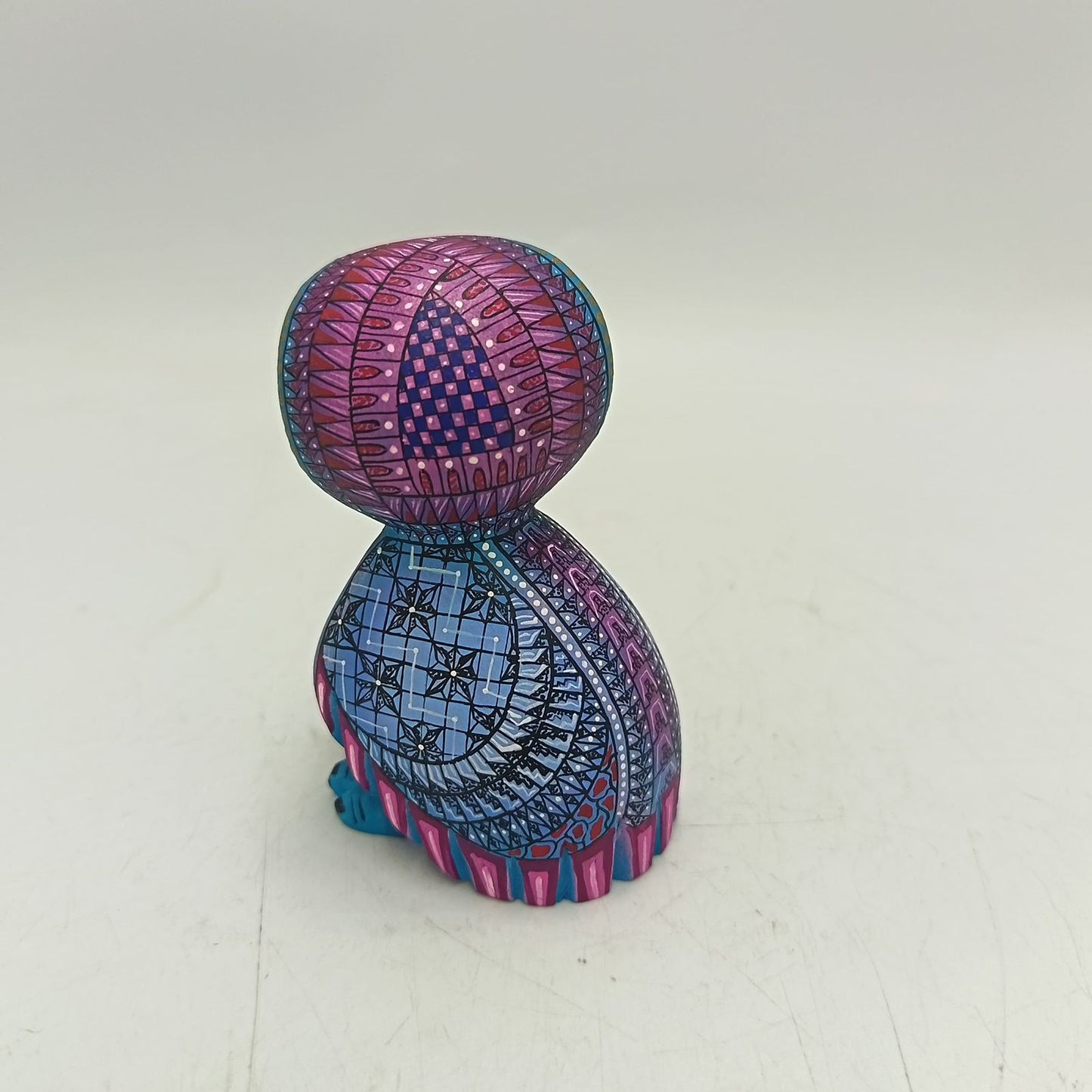 Mexican Oaxacan Wood Carving Owl By Ivan Fuentes PP9352
