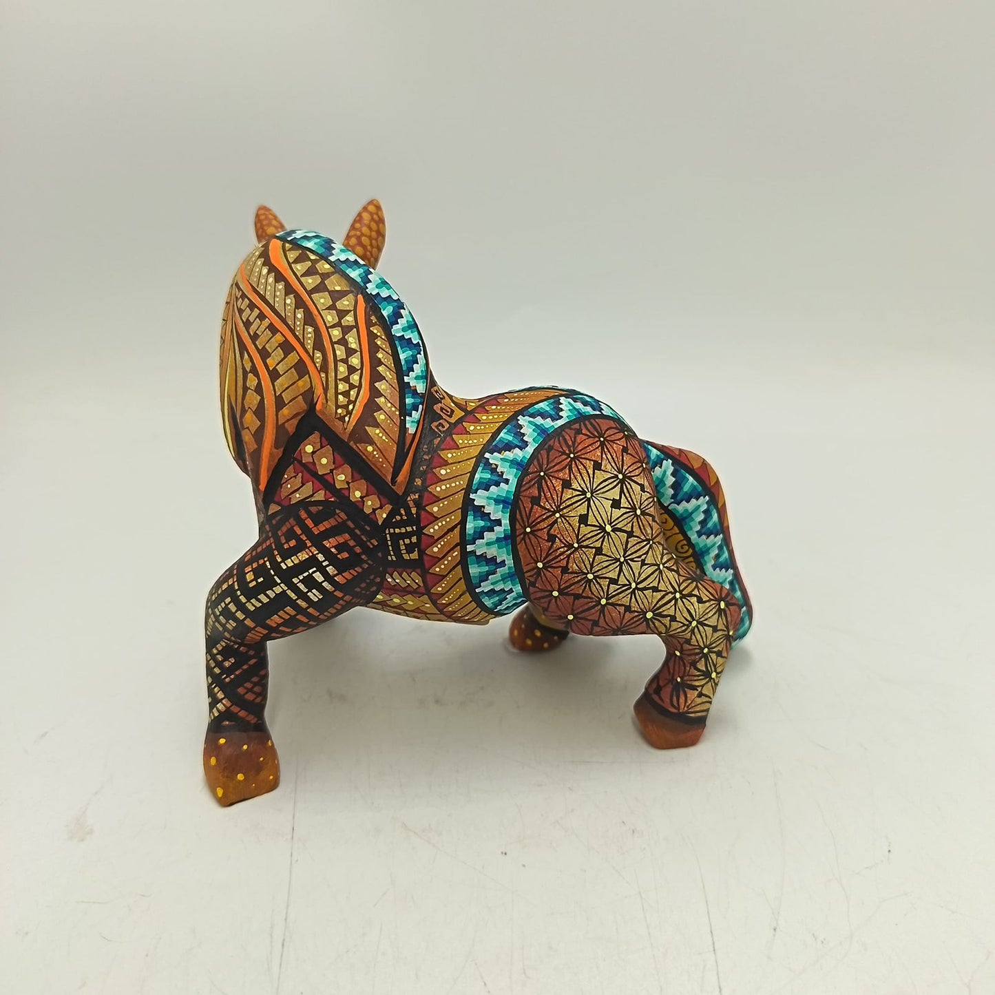 Mexican Oaxacan Wood Carving Horse By Ivan Fuentes PP9355