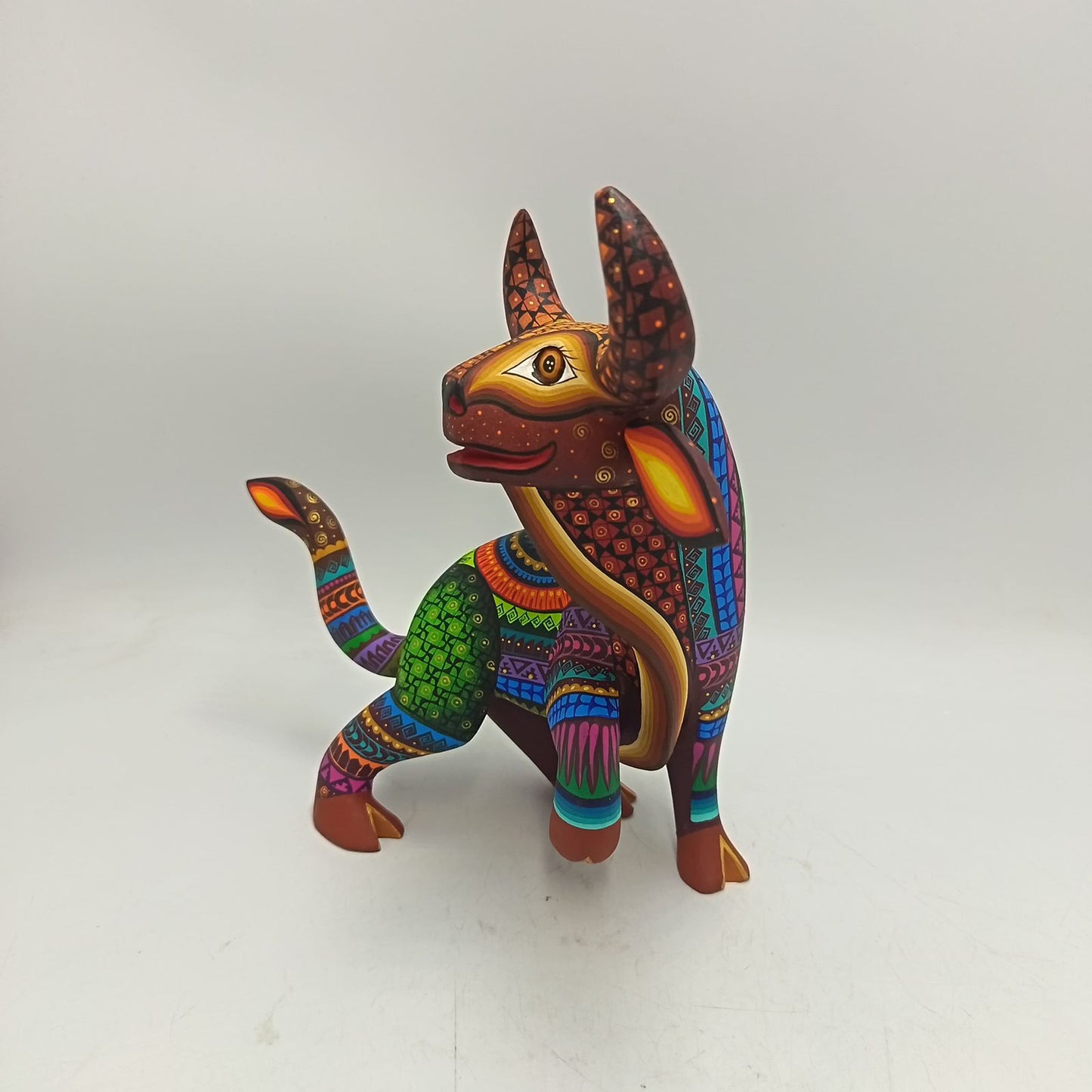 Mexican Oaxacan Wood Carving Bull By Ivan Fuentes PP9360