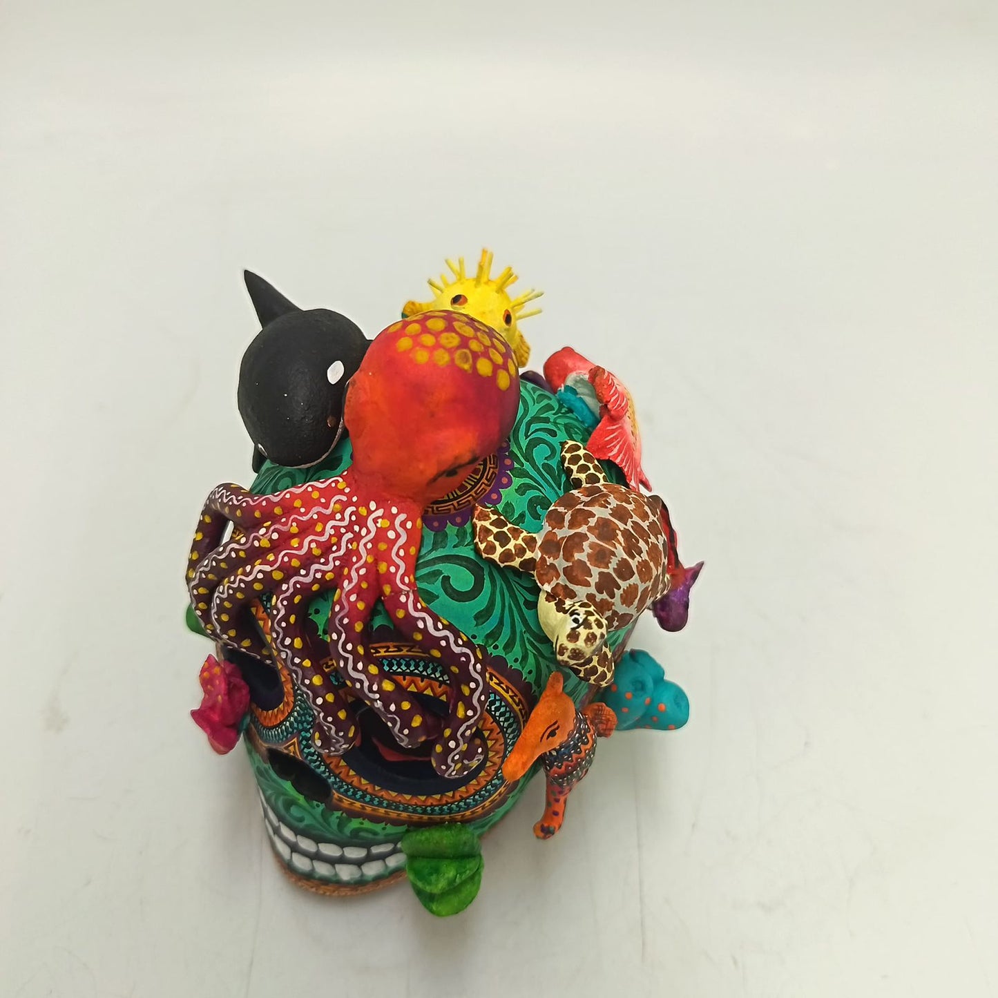 Day Of the Dead Ceramics Ocean Skull By Alfonso Castillo PP9362