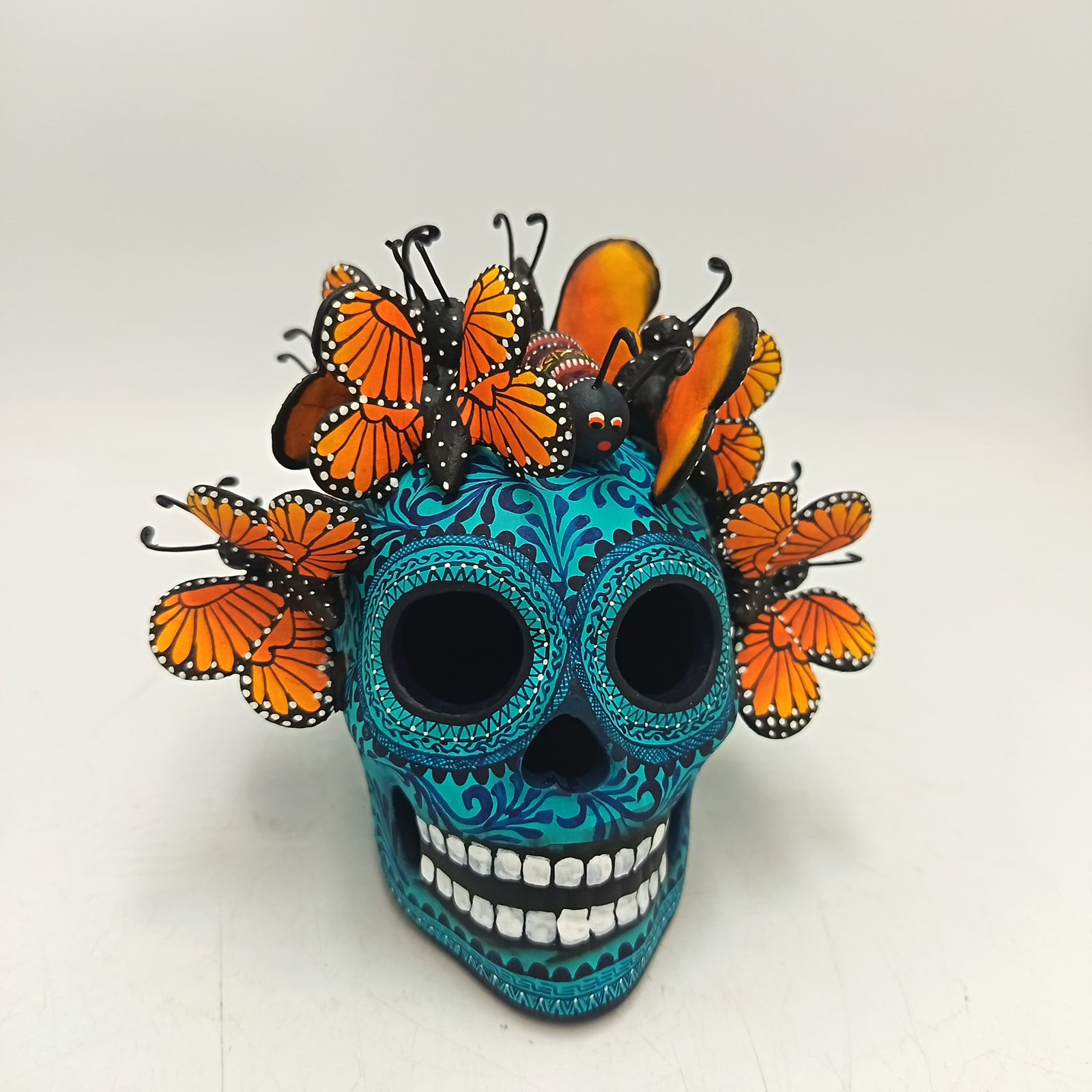 Day Of the Dead Ceramics Skull By Alfonso Castillo PP9365 – Peyote