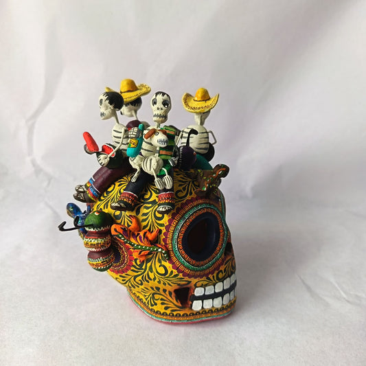 Day Of the Dead Ceramics Skull By Alfonso Castillo PP9363
