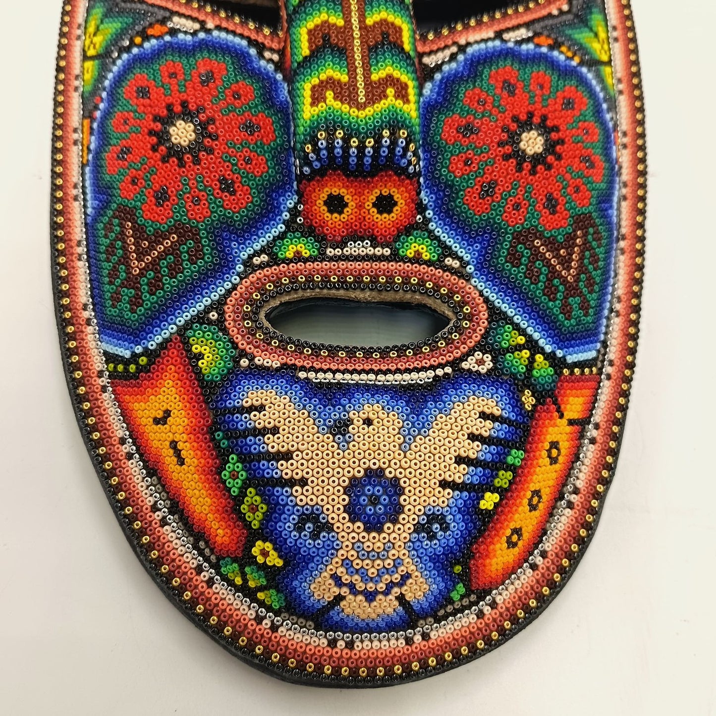 Mexican Huichol Beaded Mask By Isandro Villa Lopez PP9388