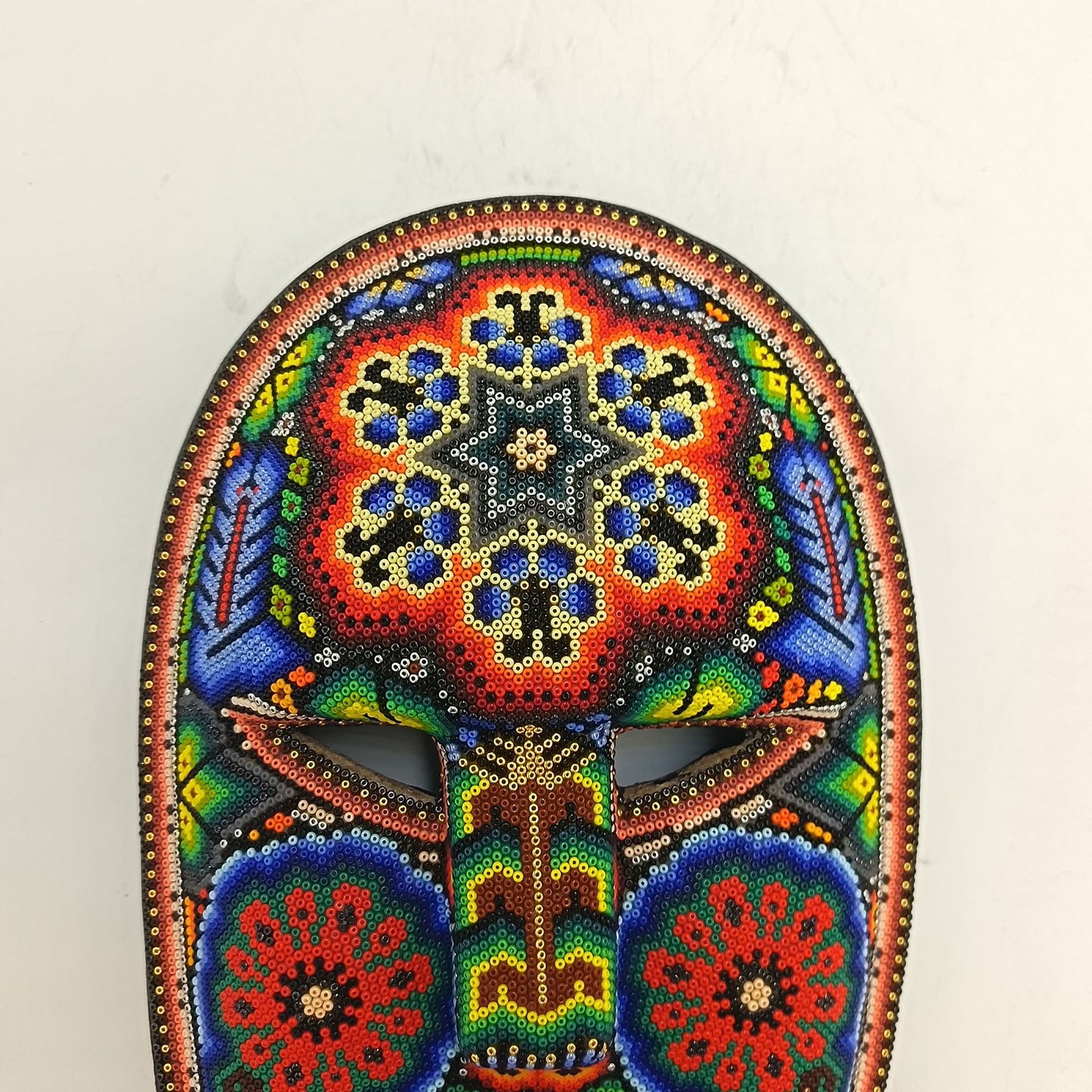 Mexican Huichol Beaded Mask By Isandro Villa Lopez PP9388