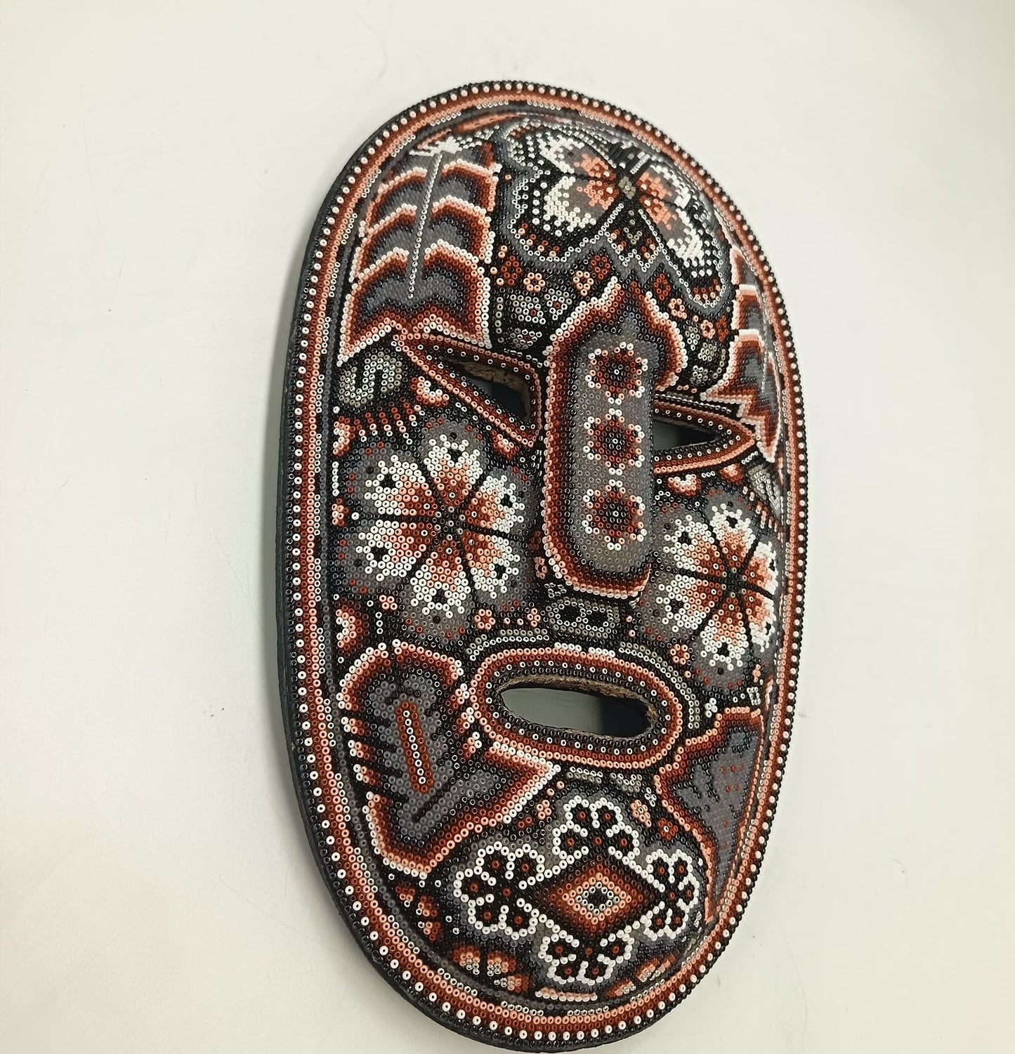 Mexican Huichol Beaded Mask By Isandro Villa Lopez PP9389
