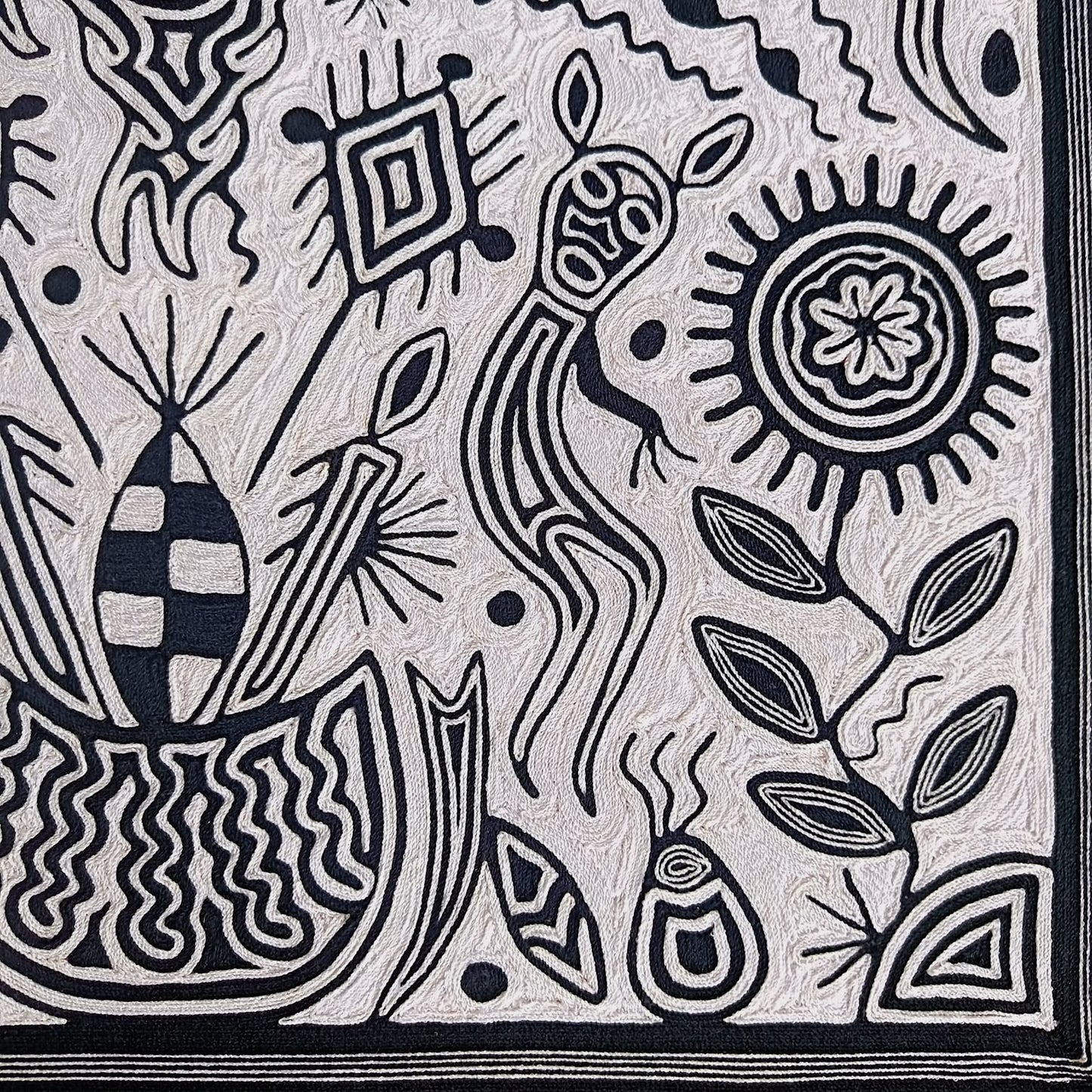 Huichol Yarn Painting Mexican Folk Art By Hilaria Chavez Carrillo PP9408