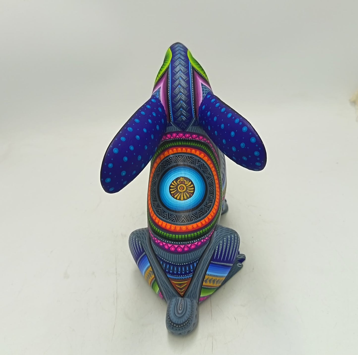 Mexican Oaxacan Wood Carving Rabbit By Julia Fuentes PP9414