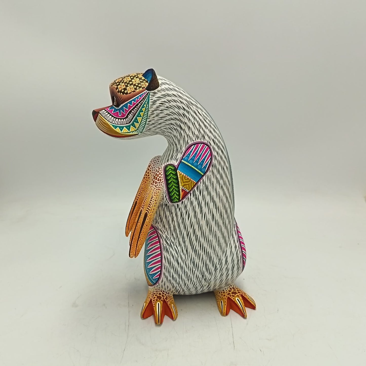 Mexican Oaxacan Wood Carving Otter By Julia Fuentes PP9415