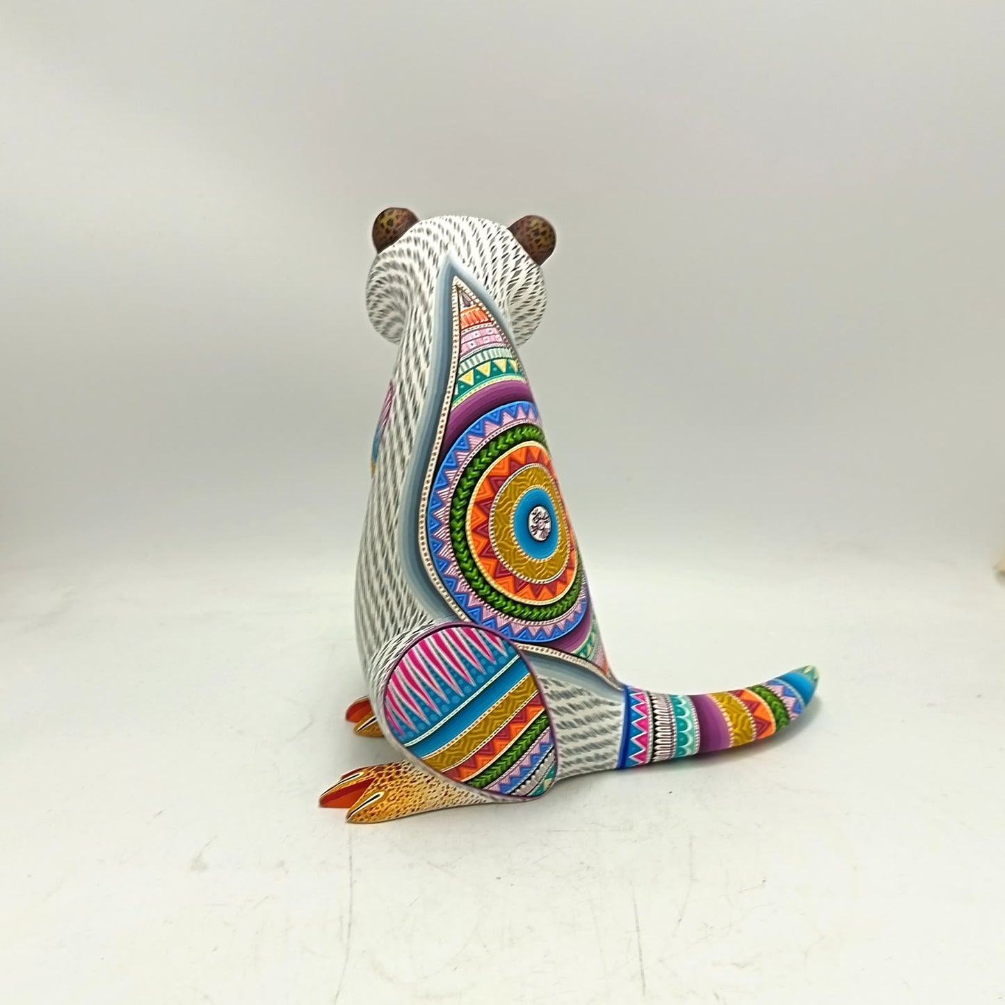 Mexican Oaxacan Wood Carving Otter By Julia Fuentes PP9415