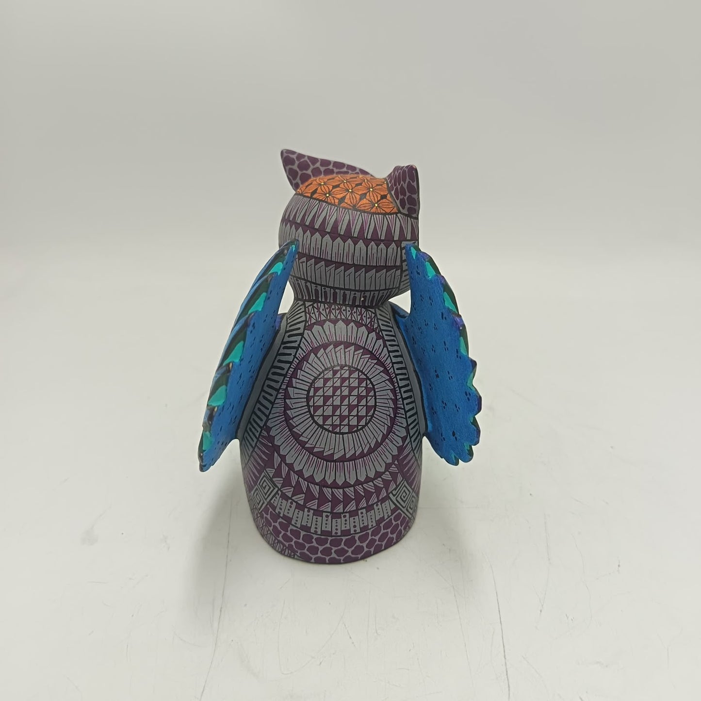 Mexican Oaxacan Wood Carving Owl By Ivan Fuentes PP9417