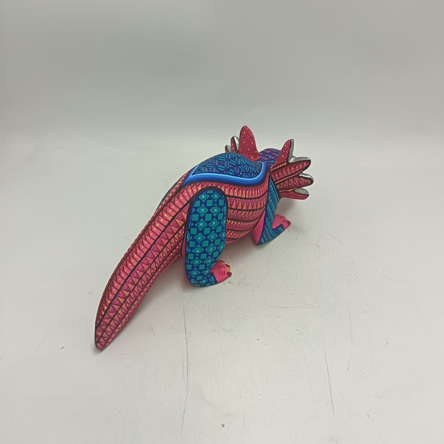 Mexican Oaxacan Wood Carving Axolot By Ivan Fuentes PP9418