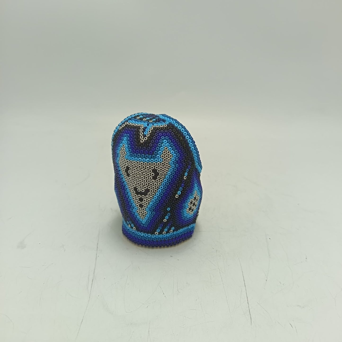 Mexican Huichol Hand Beaded Owl By Mayola Villa Lopez PP9425
