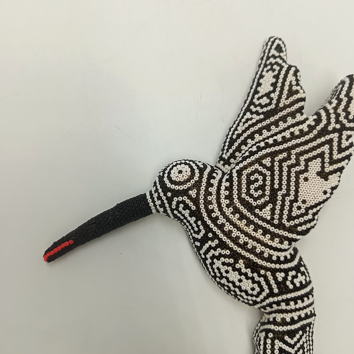 Mexican Huichol Hand Beaded Hummingbird By Mayola Villa Lopez PP9430