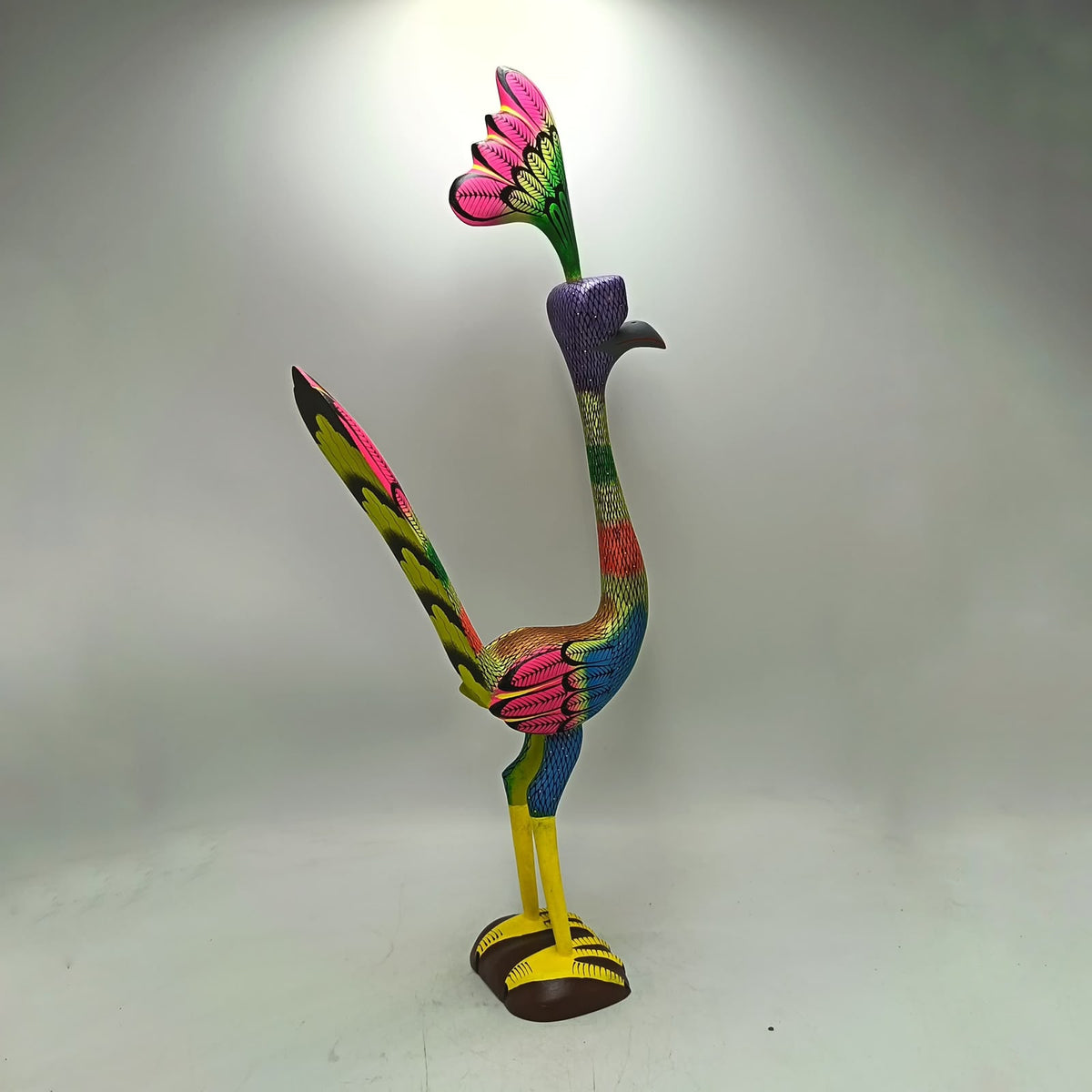 Mexican Oaxacan Wood Carving Roadrunner By David Blass PP9447