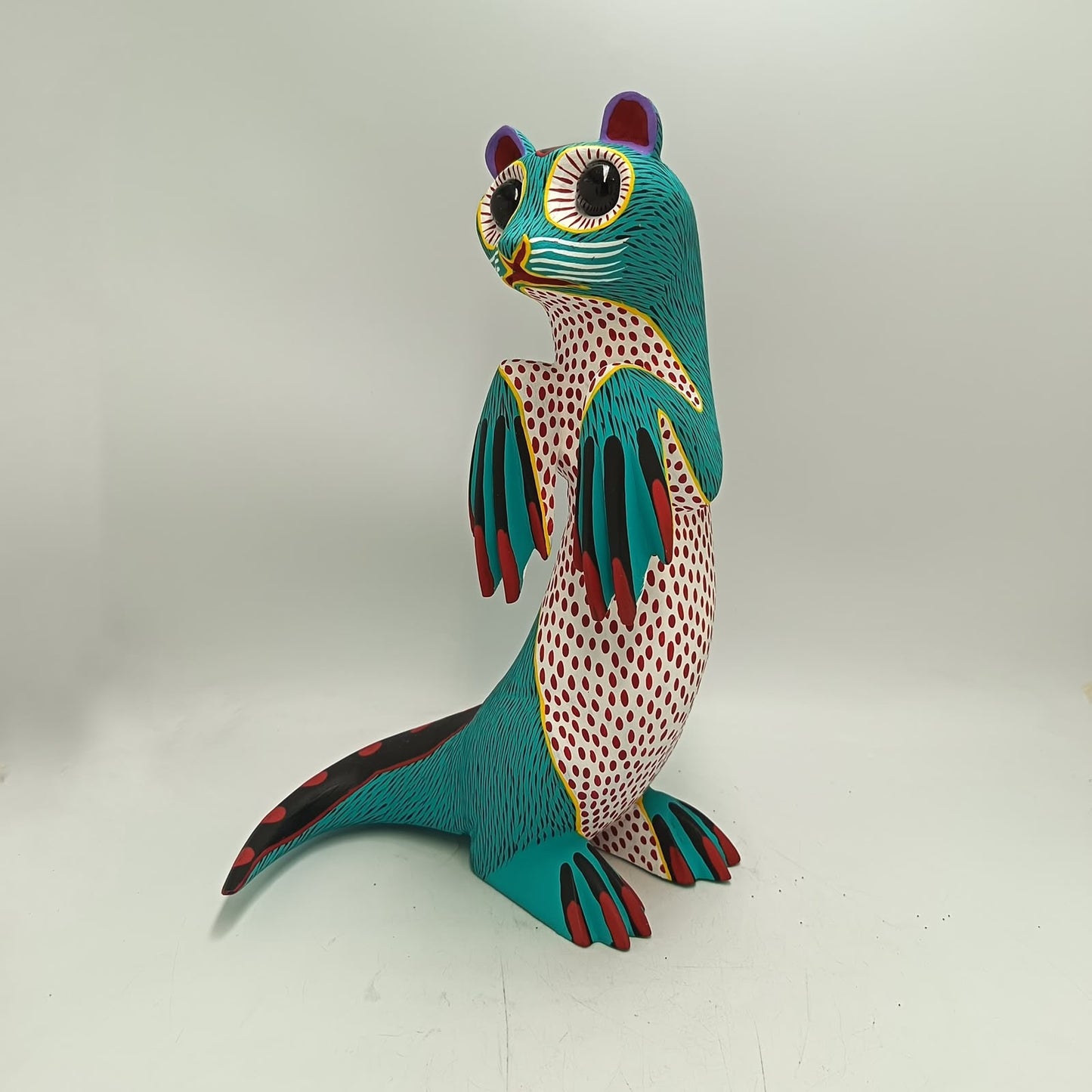 Oaxacan Wood Carving Otter By Arsenio Morales PP9450