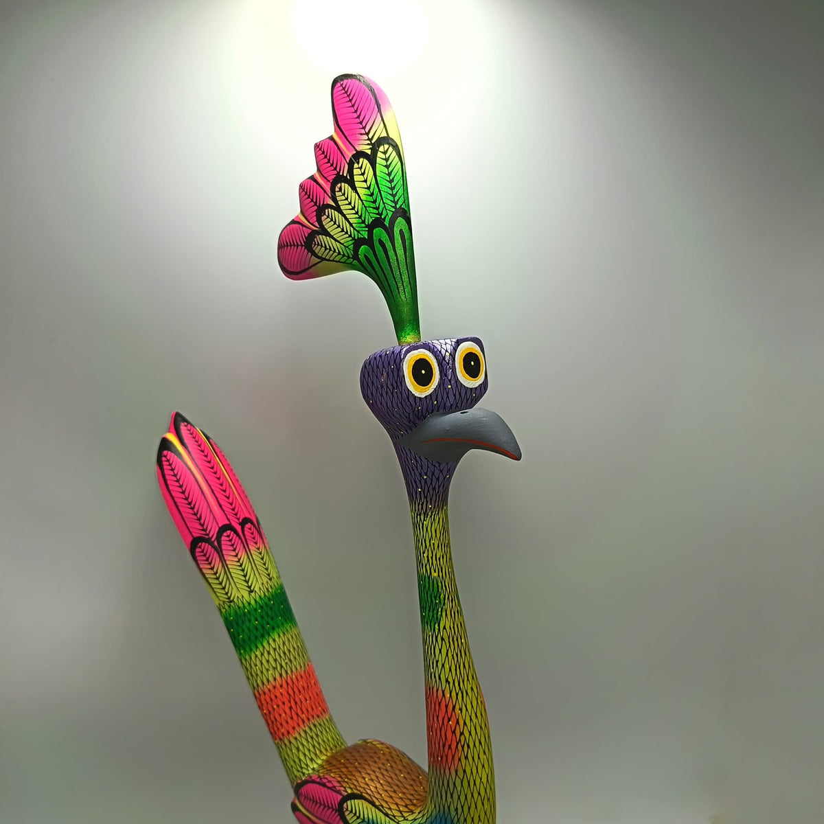 Mexican Oaxacan Wood Carving Roadrunner By David Blass PP9447