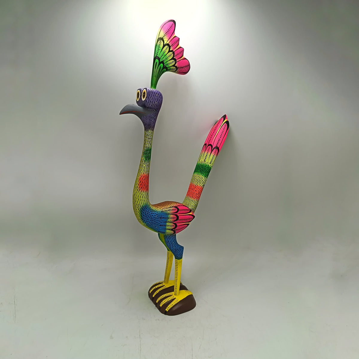Mexican Oaxacan Wood Carving Roadrunner By David Blass PP9447