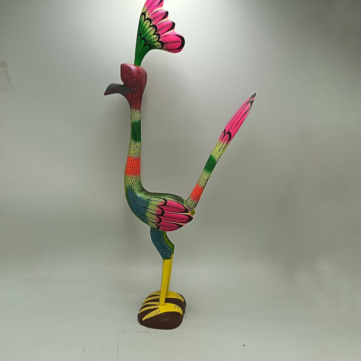 Mexican Oaxacan Wood Carving Roadrunner By David Blass PP9446