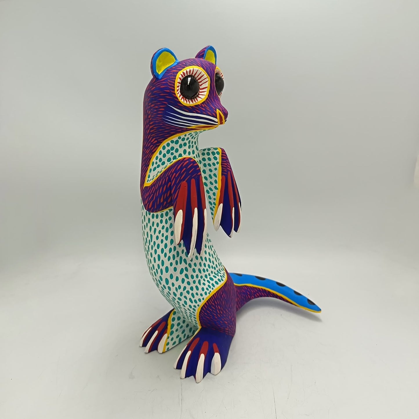 Oaxacan Wood Carving Otter By Arsenio Morales PP9451