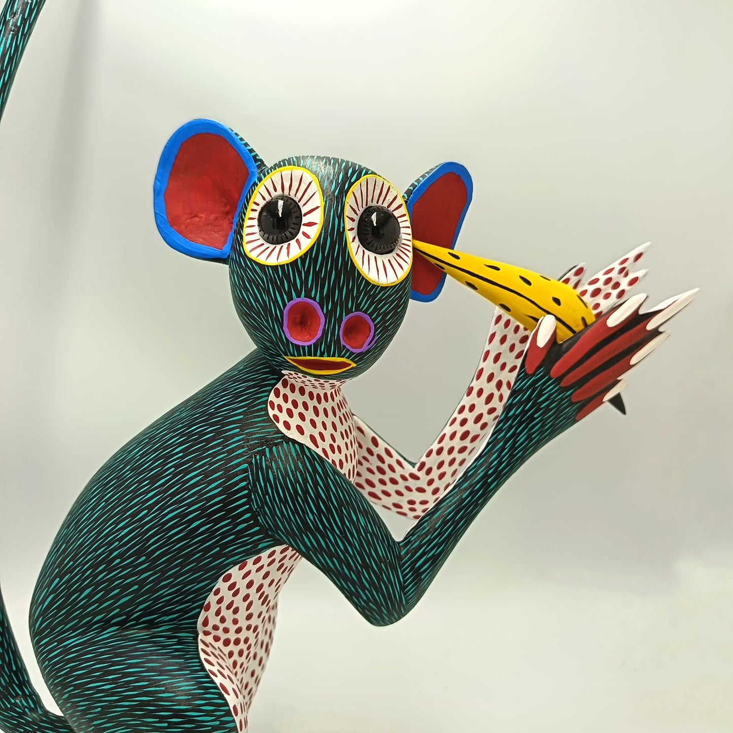Oaxacan Wood Carving Monkey By Arsenio Morales PP9452