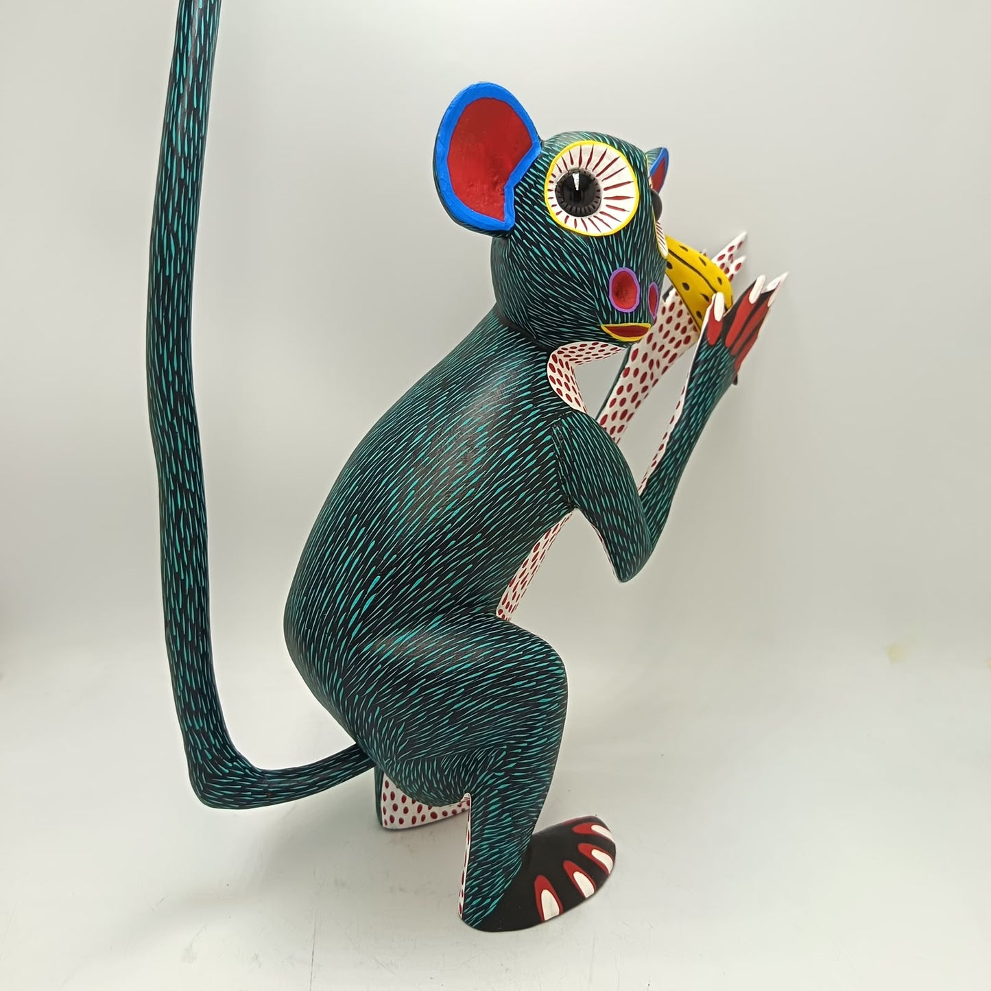 Oaxacan Wood Carving Monkey By Arsenio Morales PP9452