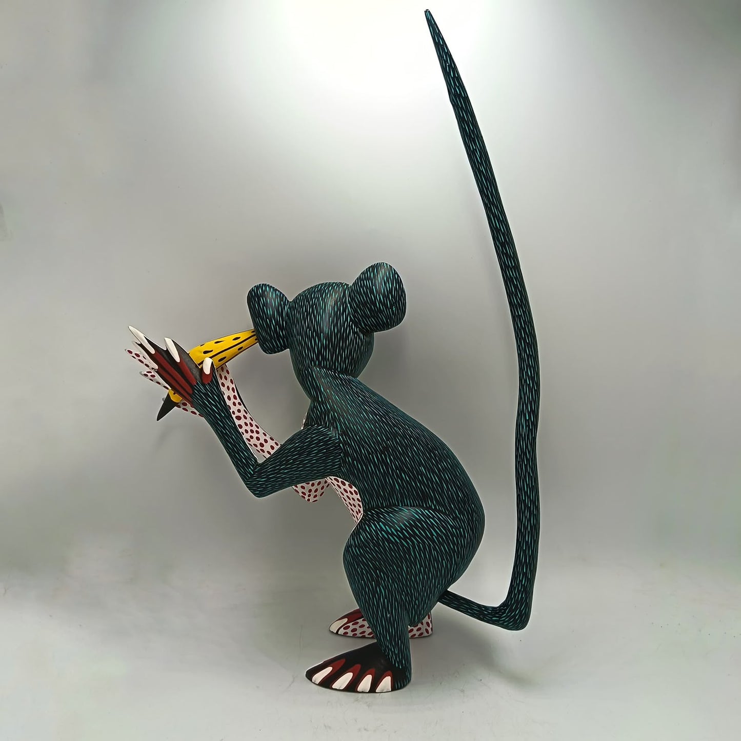 Oaxacan Wood Carving Monkey By Arsenio Morales PP9452