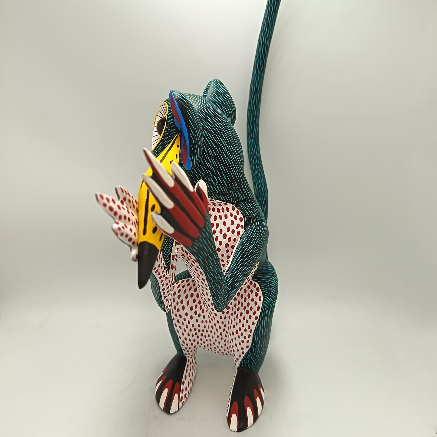 Oaxacan Wood Carving Monkey By Arsenio Morales PP9452