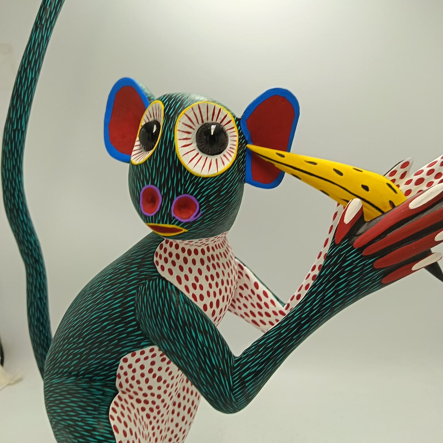 Oaxacan Wood Carving Monkey By Arsenio Morales PP9452