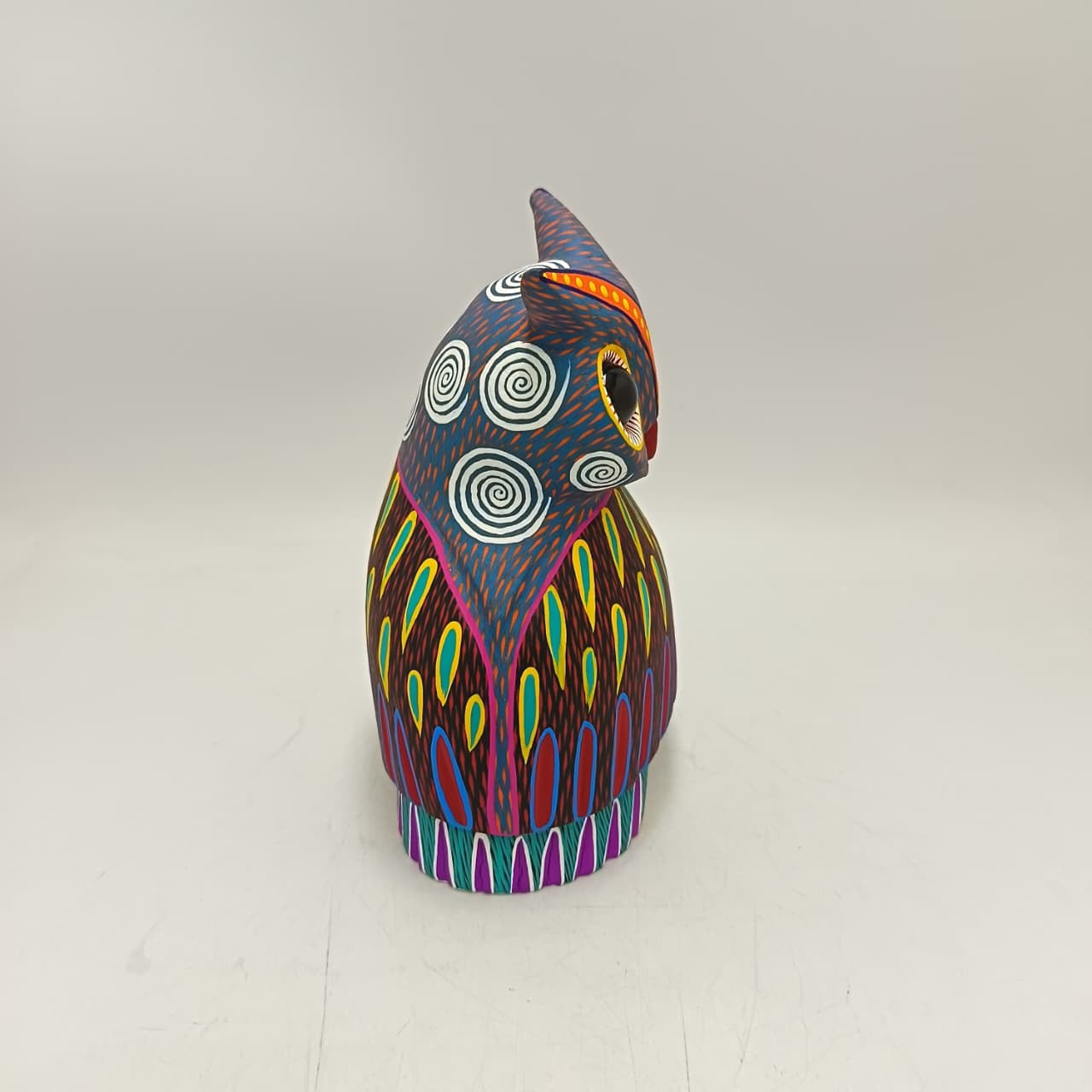 Oaxacan Wood Carving Owl By Arsenio Morales PP9453