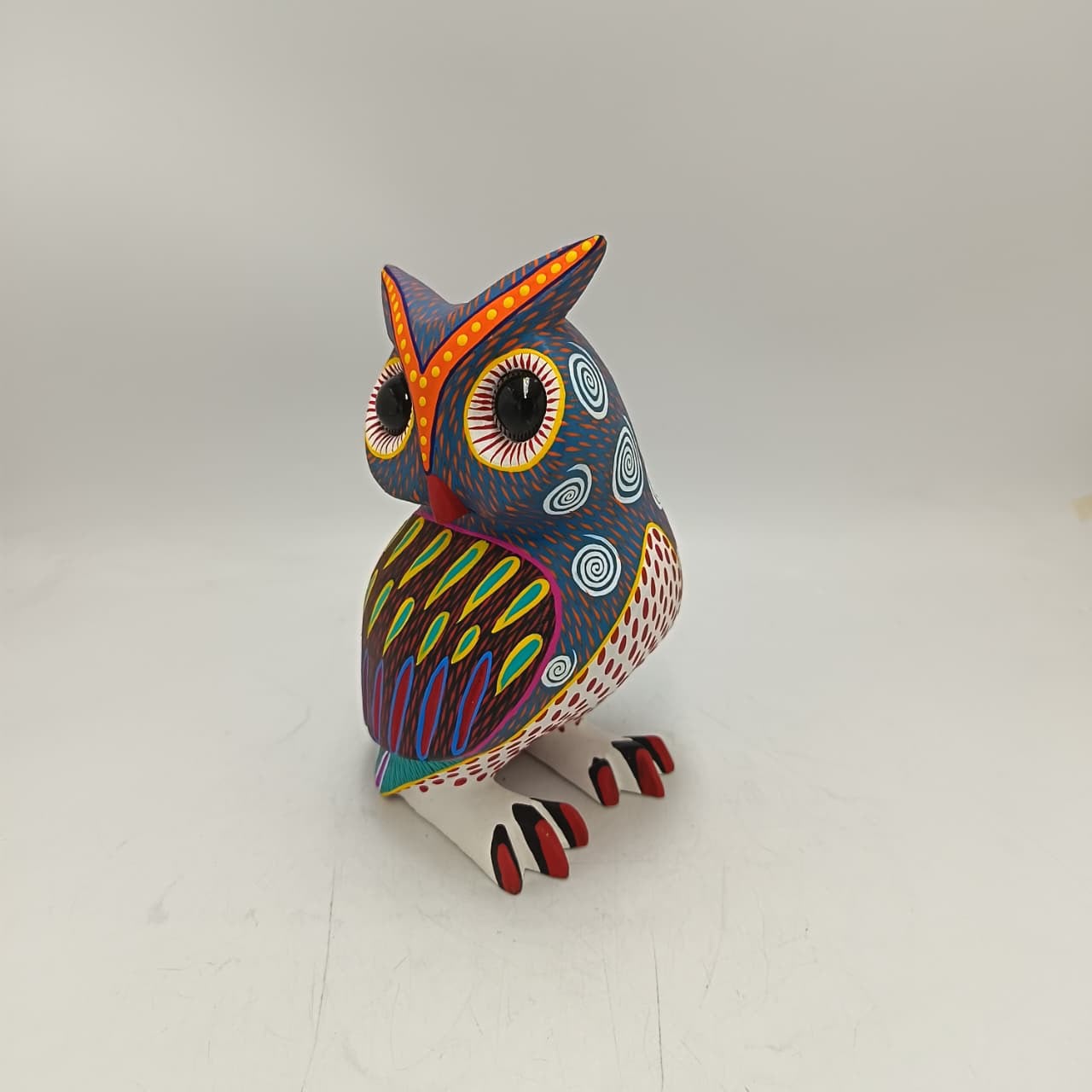 Oaxacan Wood Carving Owl By Arsenio Morales PP9453