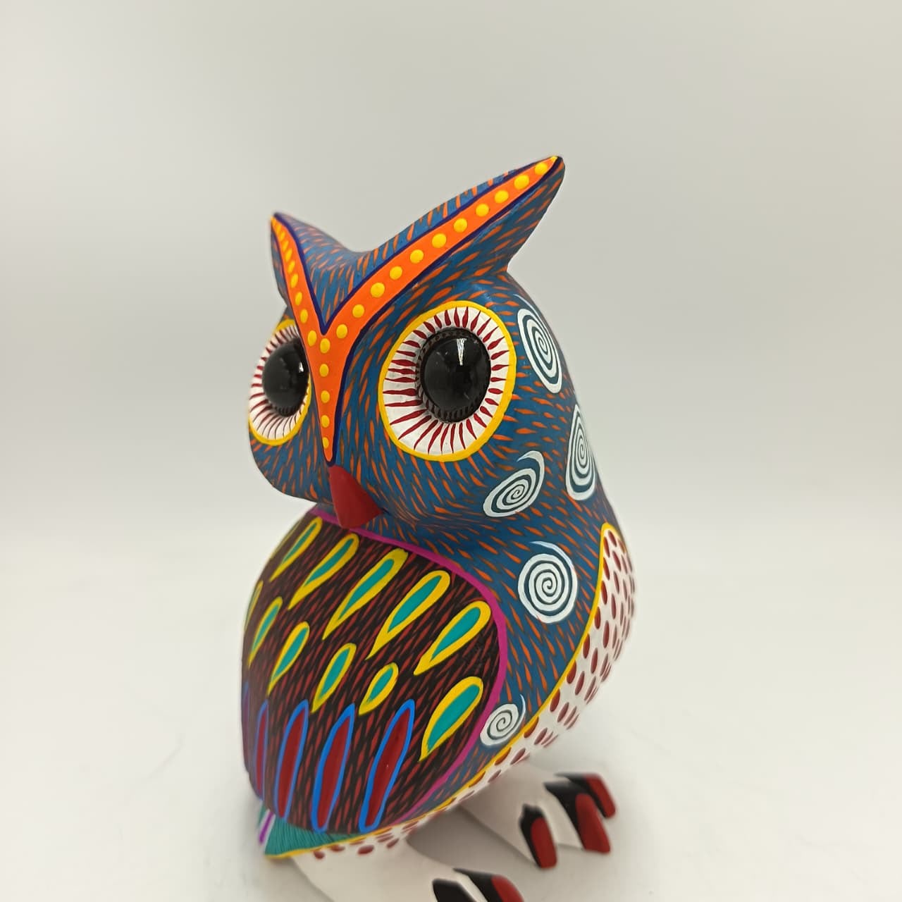 Oaxacan Wood Carving Owl By Arsenio Morales PP9453