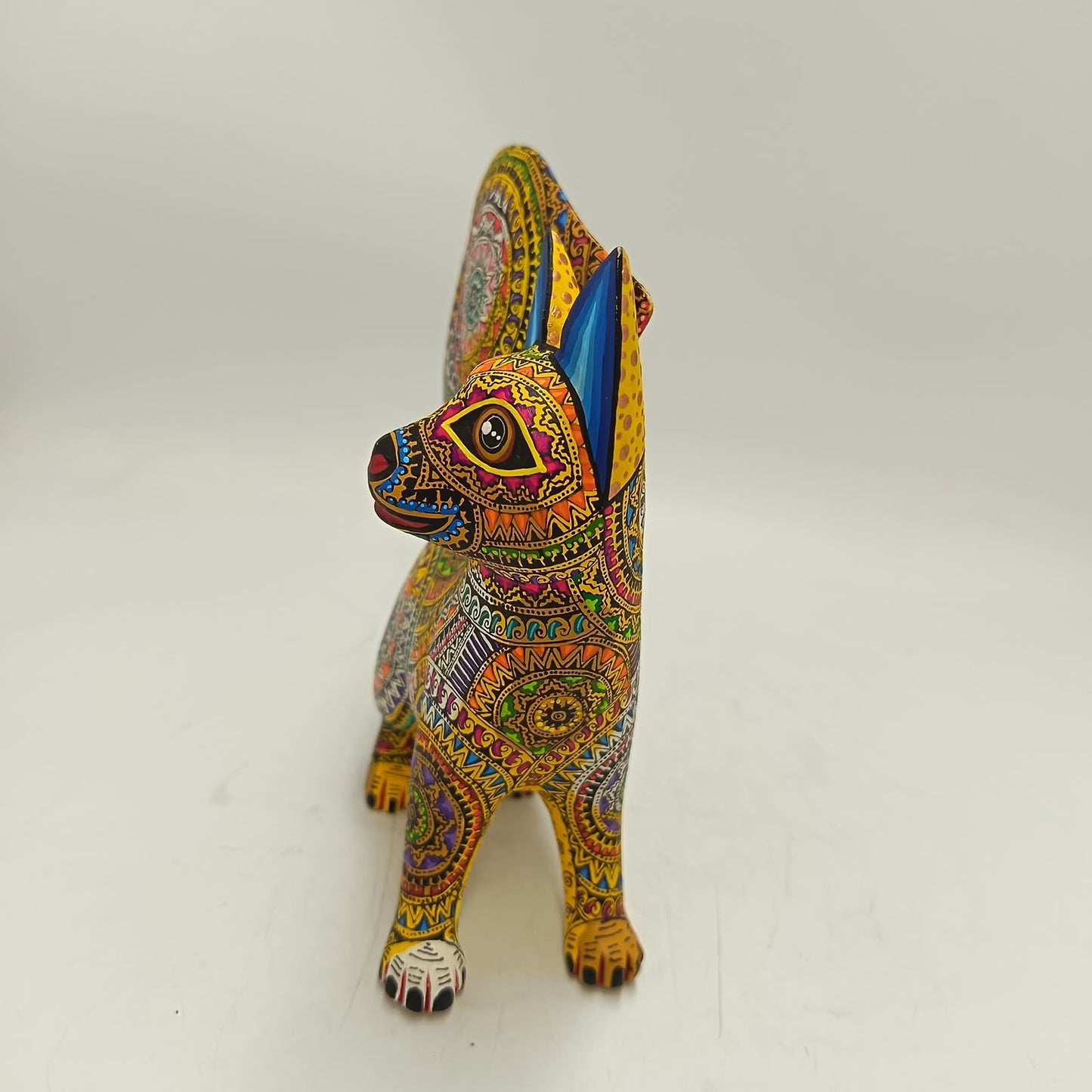 Mexican Oaxacan Wood Carving Alebrije Dog By Origen Nativo PP9457