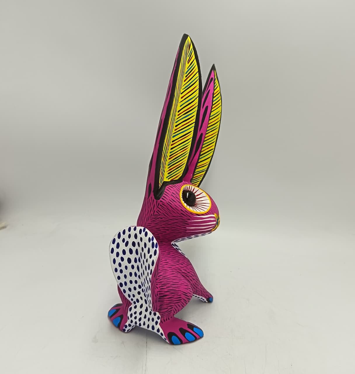 Oaxacan Wood Carving Rabbit By Arsenio Morales PP9462