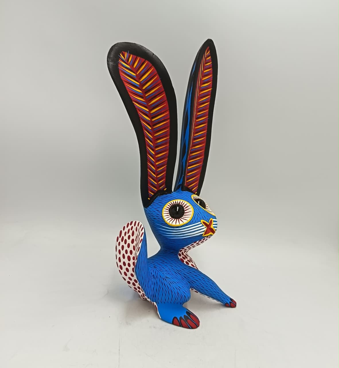 Oaxacan Wood Carving Rabbit By Arsenio Morales PP9464