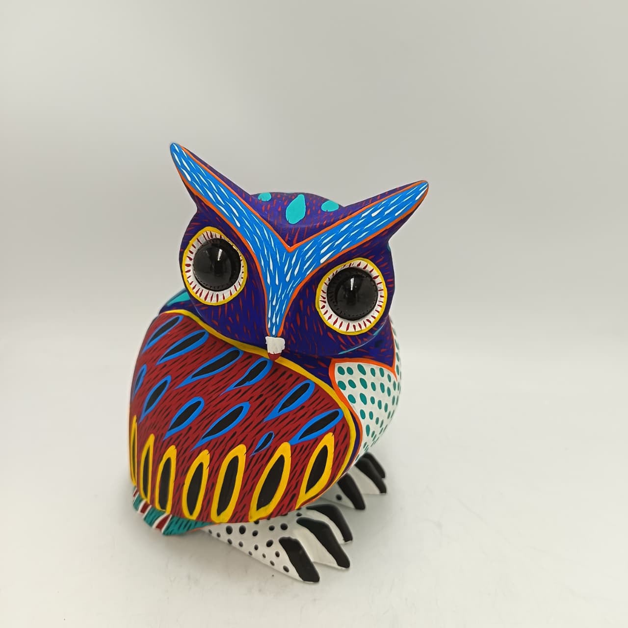 Oaxacan Wood Carving Owl By Arsenio Morales PP9465