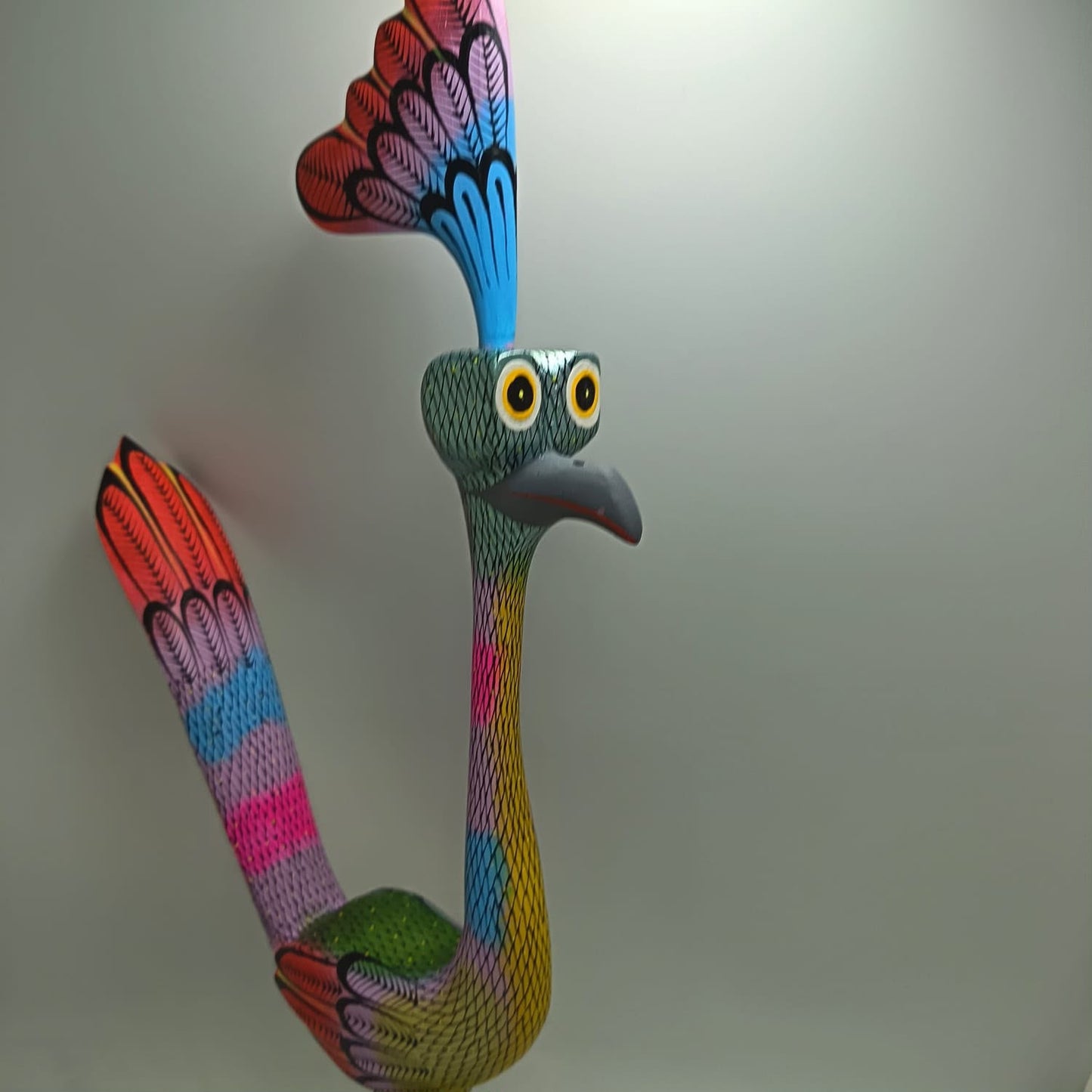 Mexican Oaxacan Wood Carving Roadrunner By David Blass PP9466