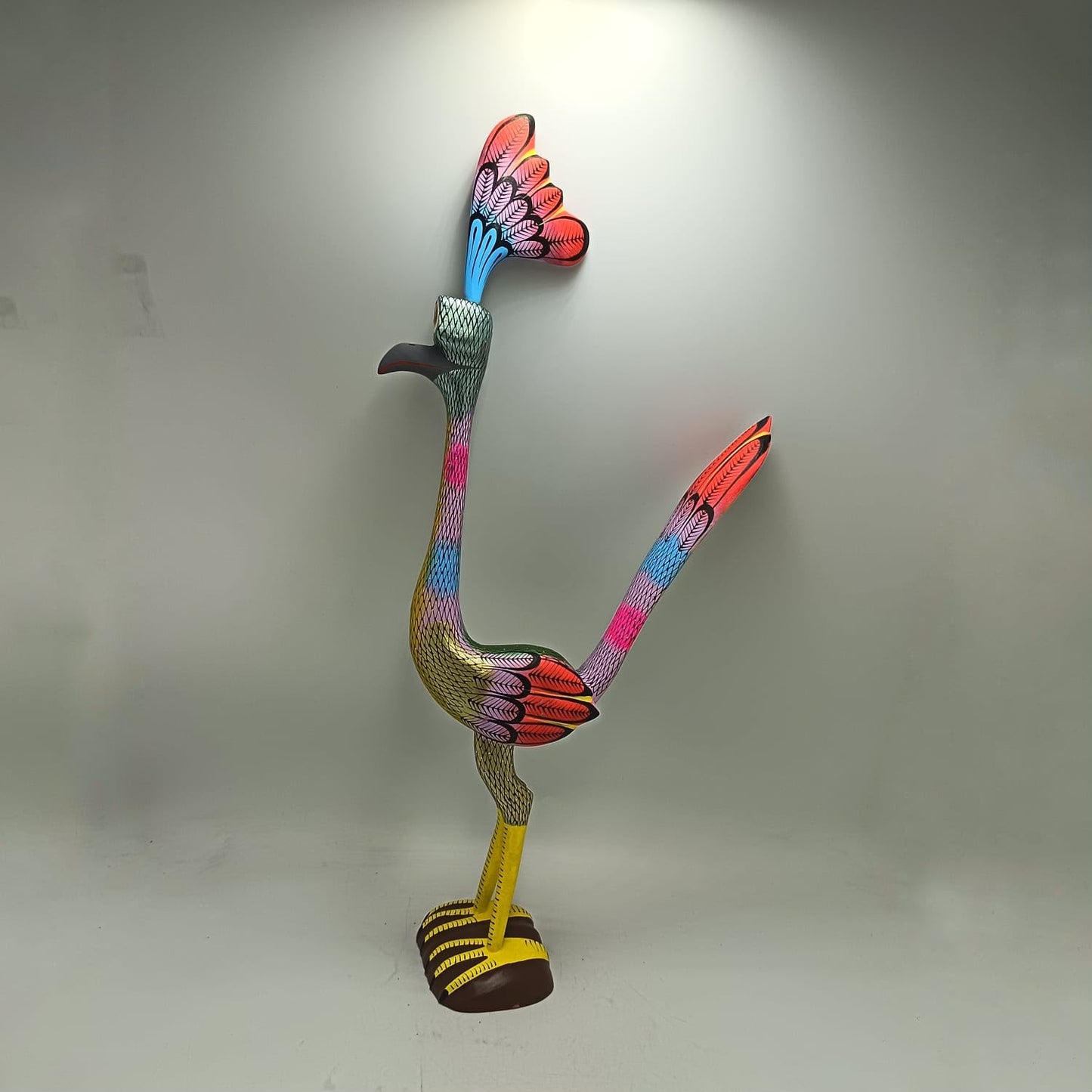 Mexican Oaxacan Wood Carving Roadrunner By David Blass PP9466